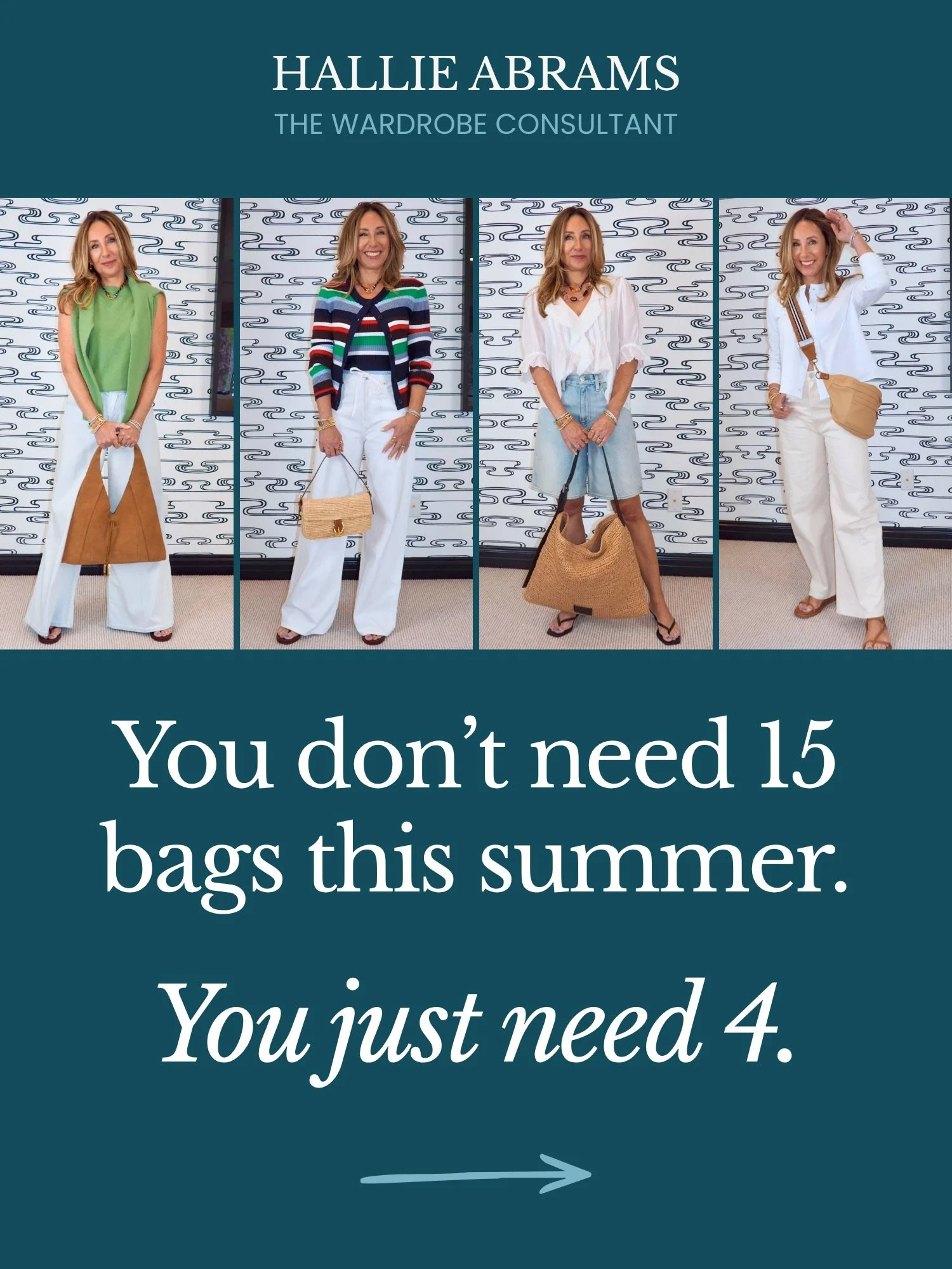 Four bags. That&rsquo;s the entire summer handbag rotation I want every woman to have.

After 20+ years of styling real women, this is what actually earns a spot in the lineup this season:

➡️ An everyday hobo (a slouchy camel suede is the move)

➡️ 