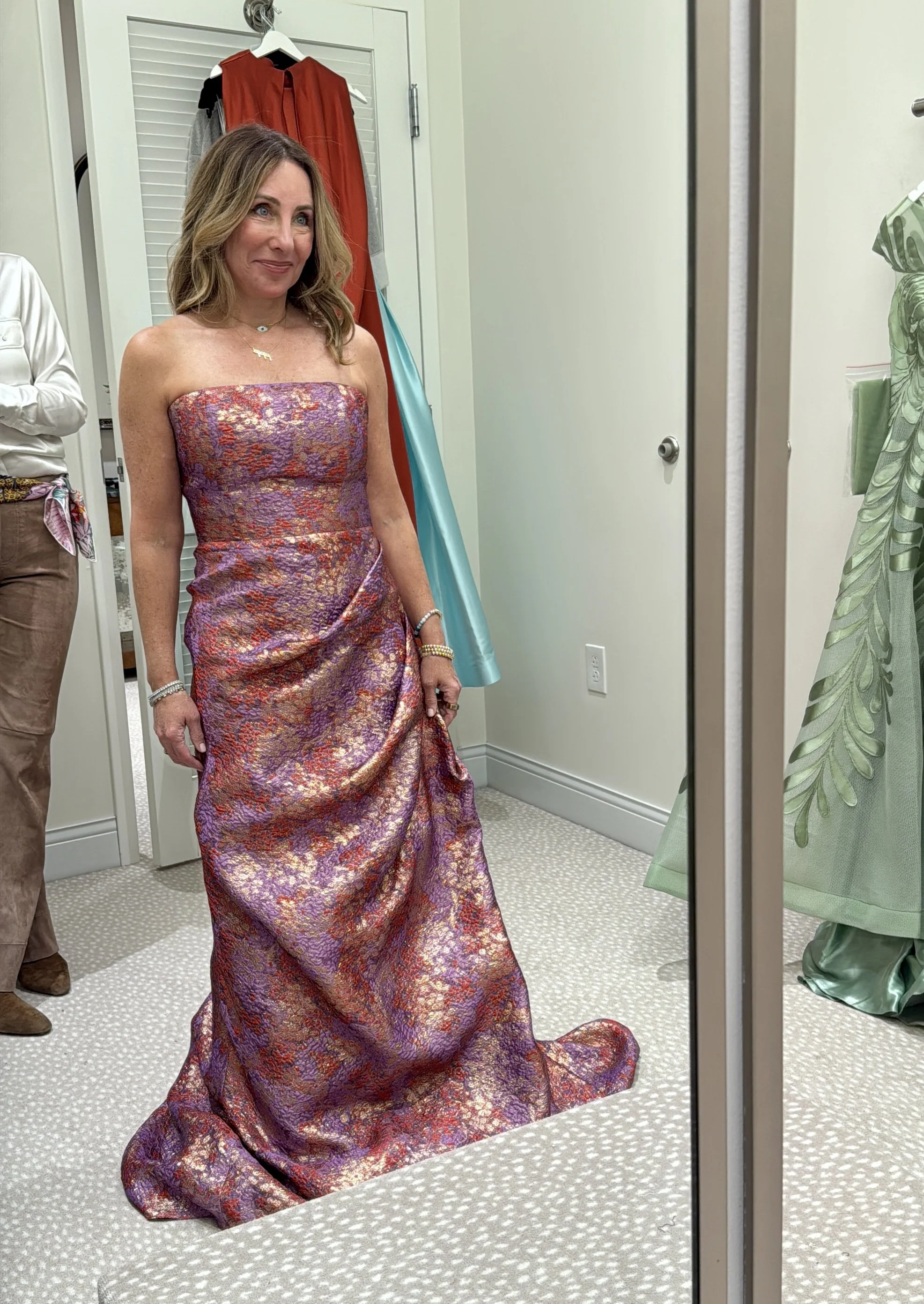 mother of the groom dress strapless