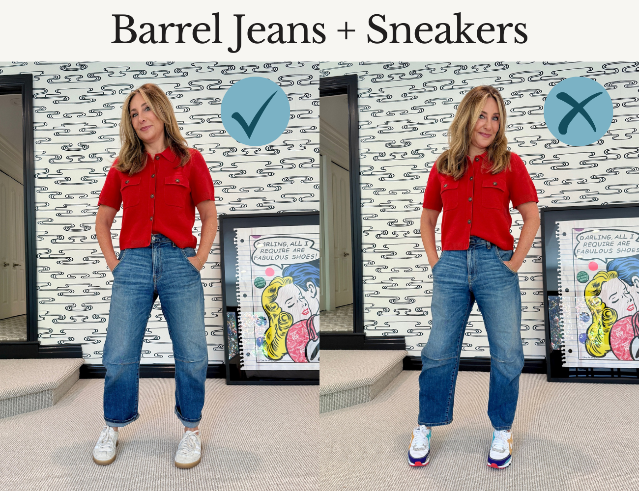 Barrel Jeans with Pockets