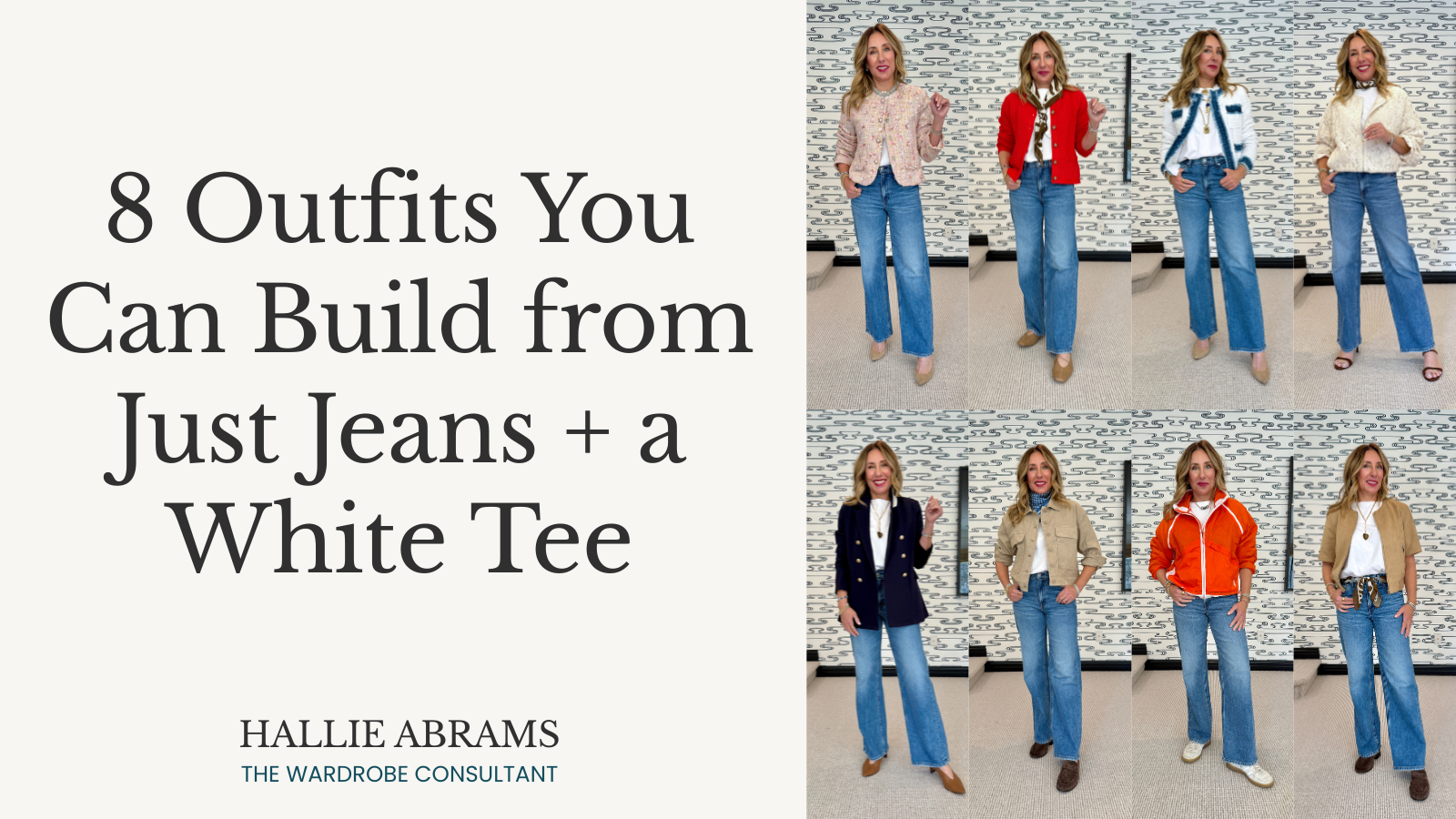 8 Outfits You Can Build from Just Jeans + a White Tee