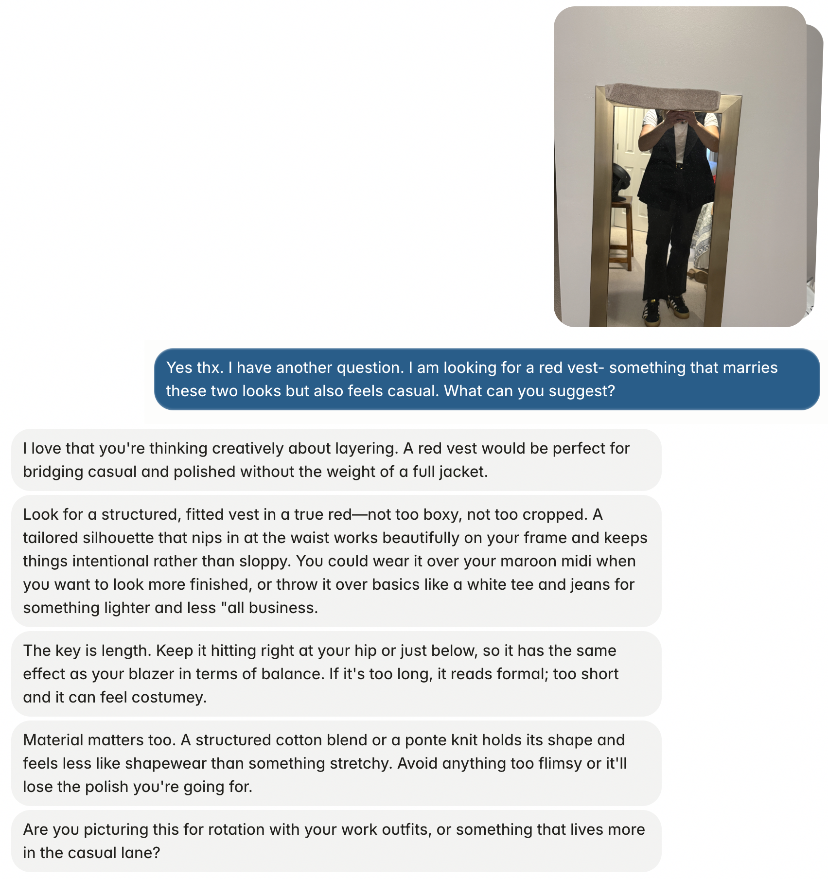 ask hallie personal stylist chat