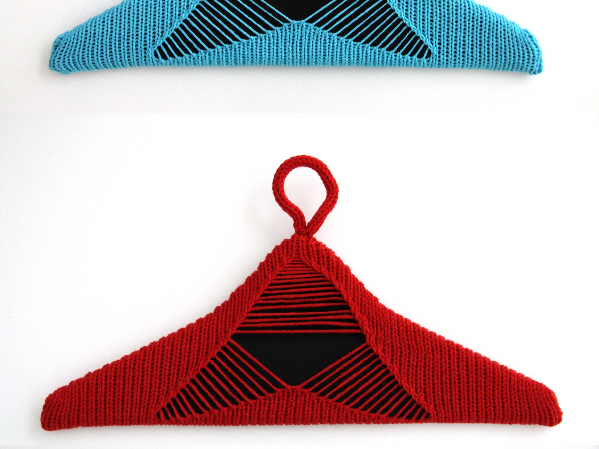 In the wardrobe even the hangers have a knitted cover