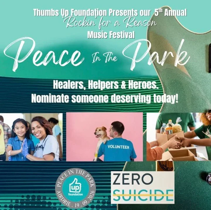 We're proud to support @thumbsupfoundation's 5th Annual @peaceintheparkairdrie! 🎸💚

This year's theme celebrates Healers, Helpers &amp; Heroes; the people in our community who show up for others every day. 

Peace in the Park is part of the Rockin'