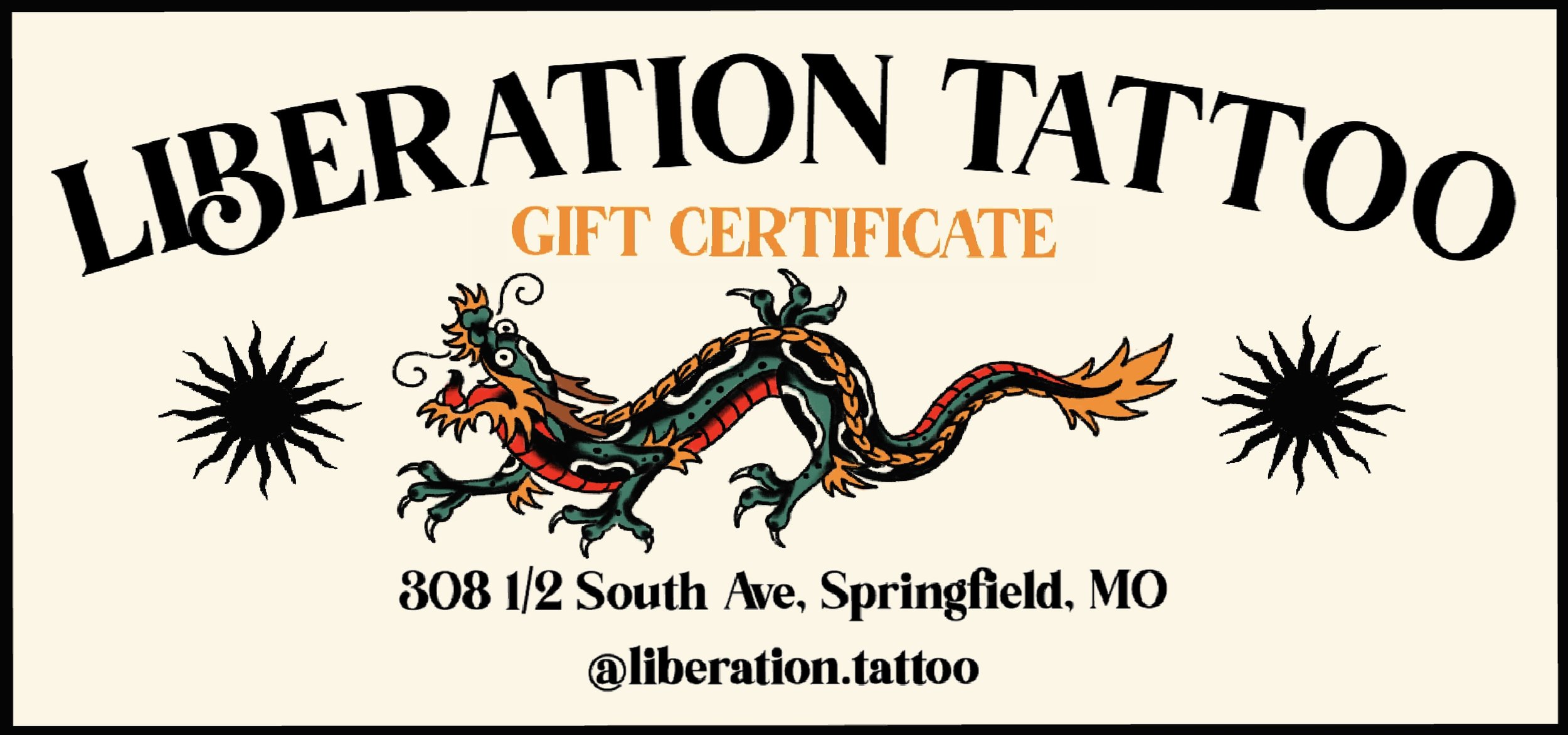 Free Vector | Tattoo gift certificate template design