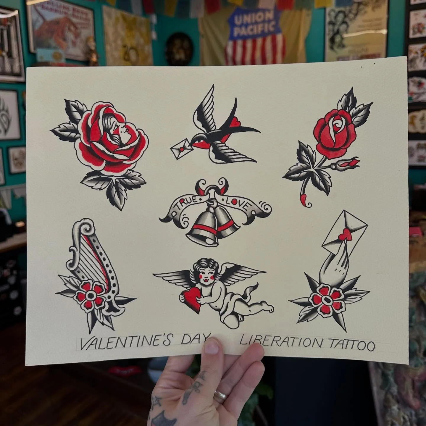 &hearts;️ VALENTINE&rsquo;S DAY &hearts;️ on Saturday 2/14 we are offering these Valentine&rsquo;s themed tattoos for $200 each. This event is first come first serve, we are opening at 12pm and tattooing until 6pm. Treat yourself or your soulmate to 