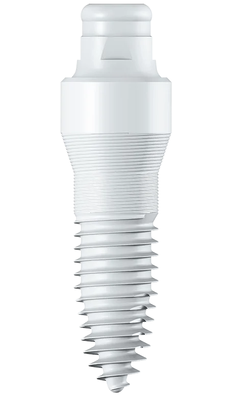 SDS zirconia ceramic dental implant — current Swiss Dental Solutions product illustration