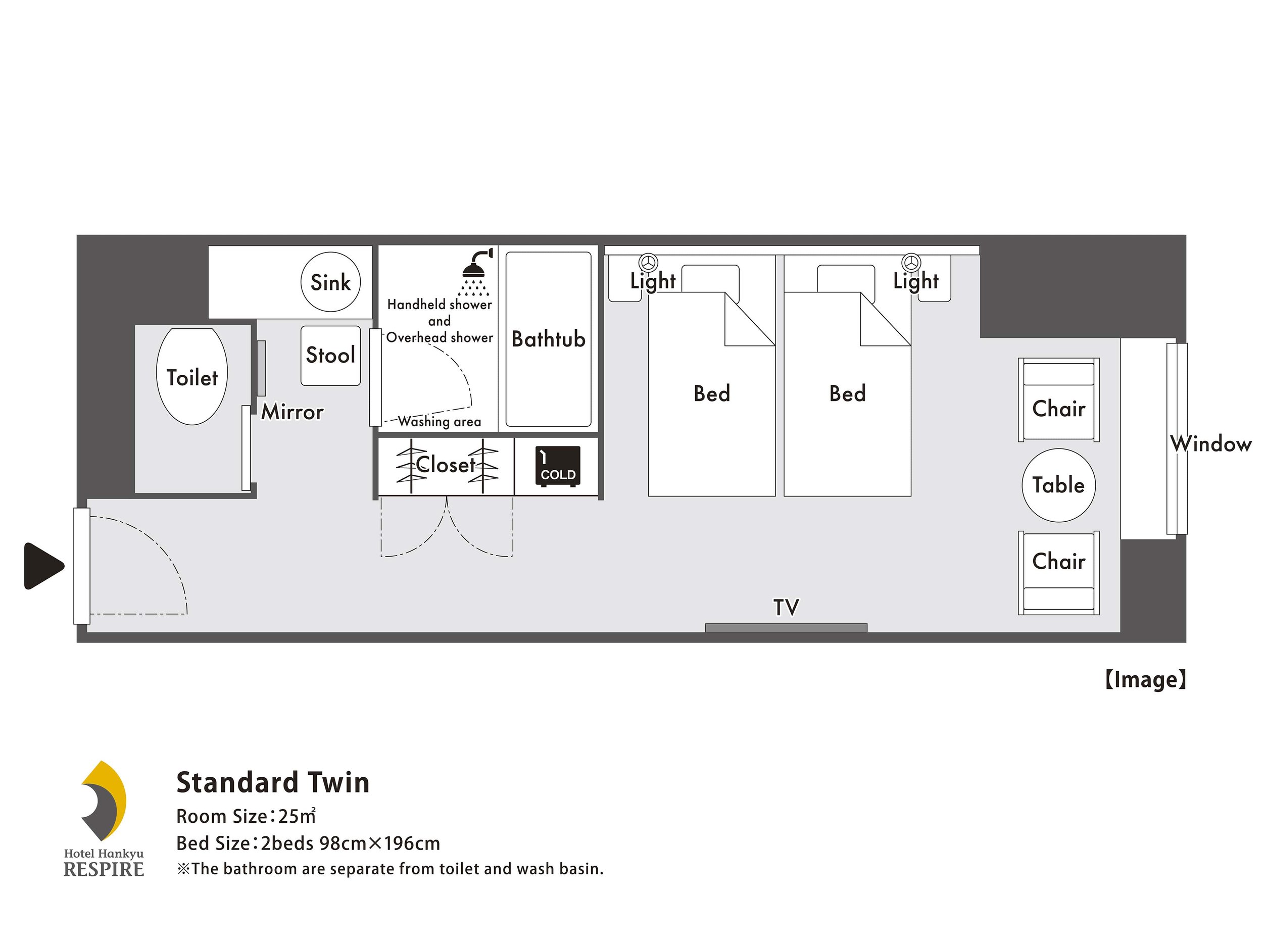 Standard Twin - Floor plan (Copy)