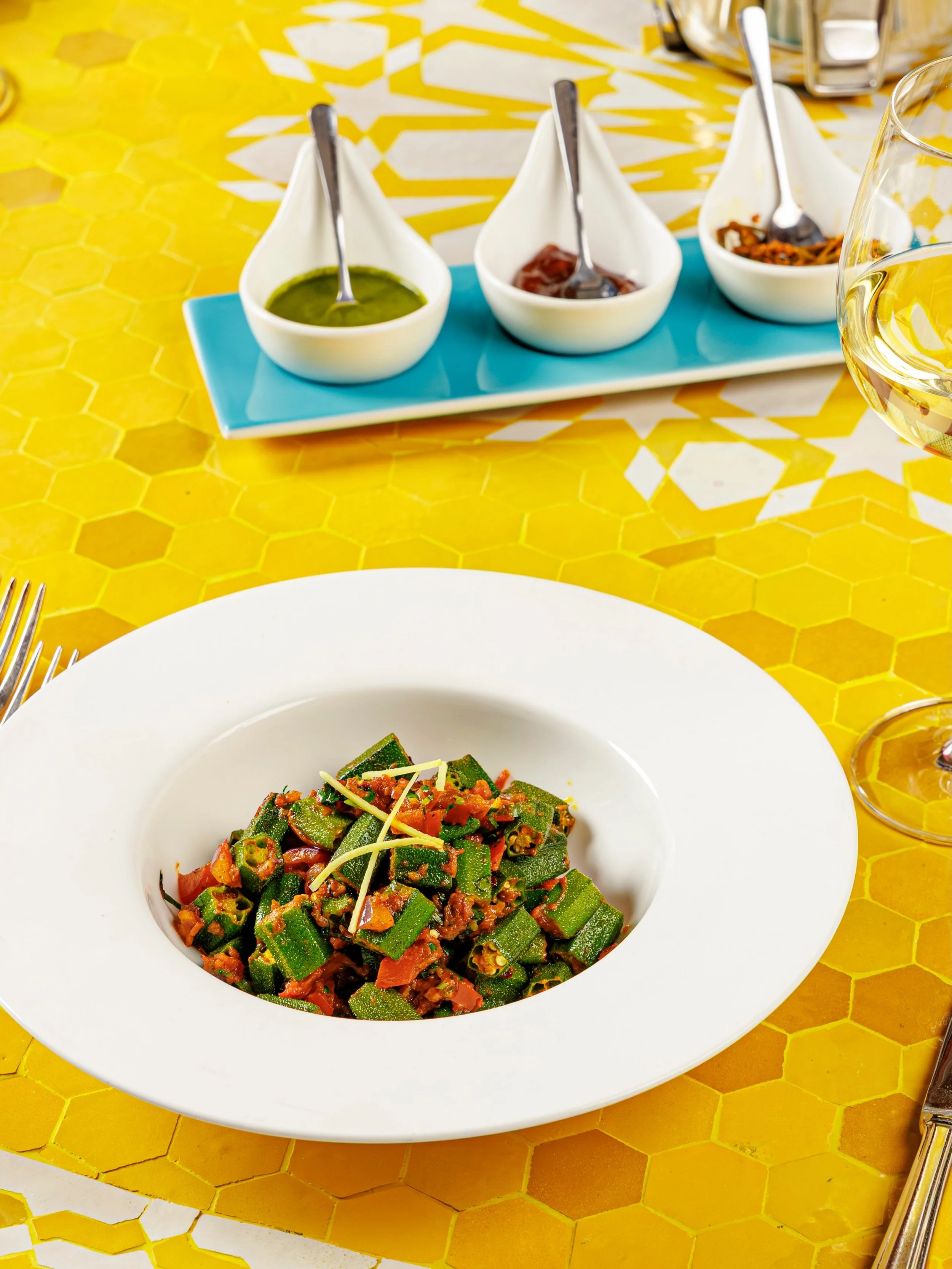 Something special for our veggie lovers. 
Our Bhindi Amchoori delights with tender okra, fragrant ginger, and the subtle fruity tang of dried mango, creating a dish that is as comforting as it is refined.

Reserve your table now—we look forward to w