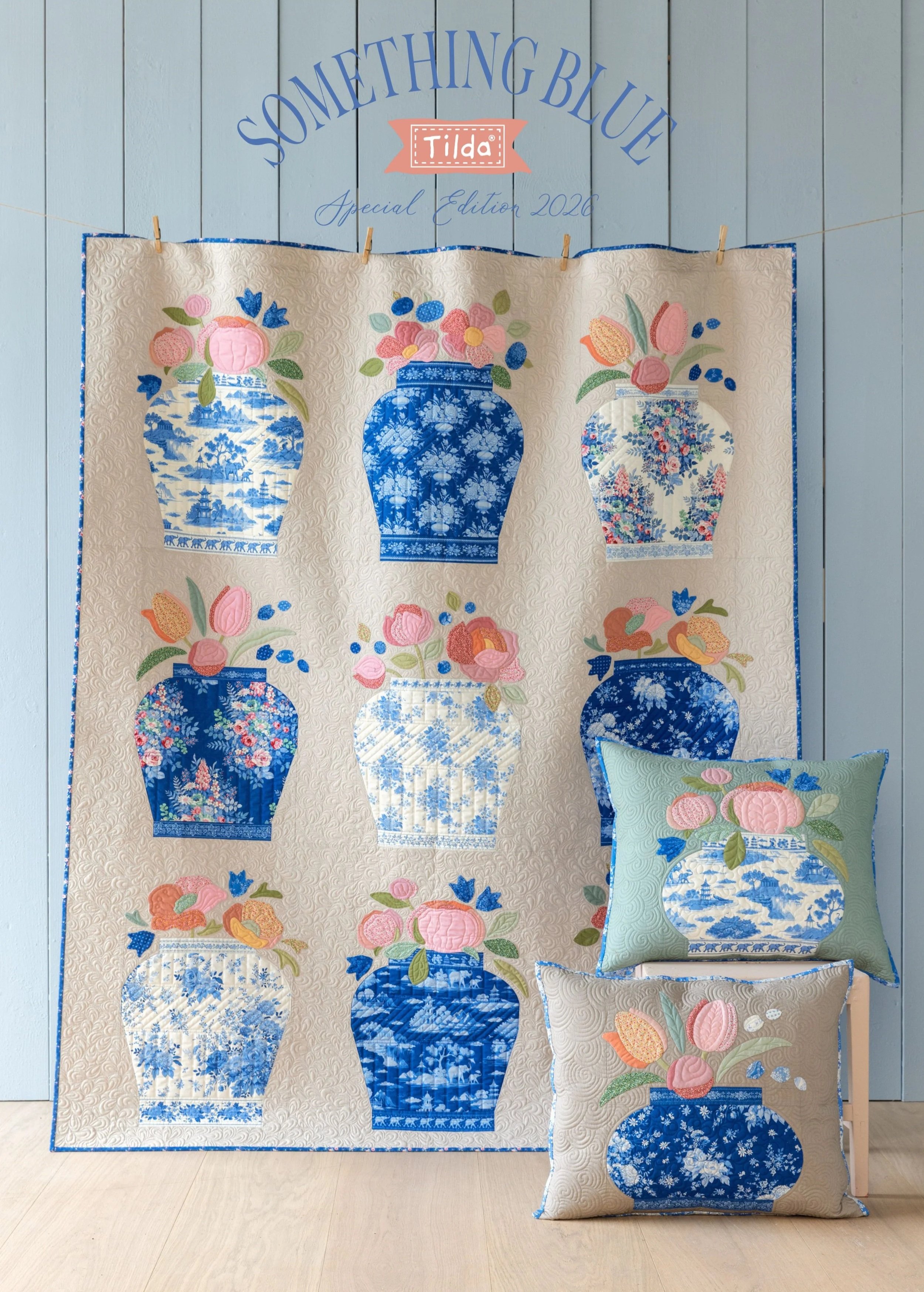 Tilda Something Blue quilt and sewing projects