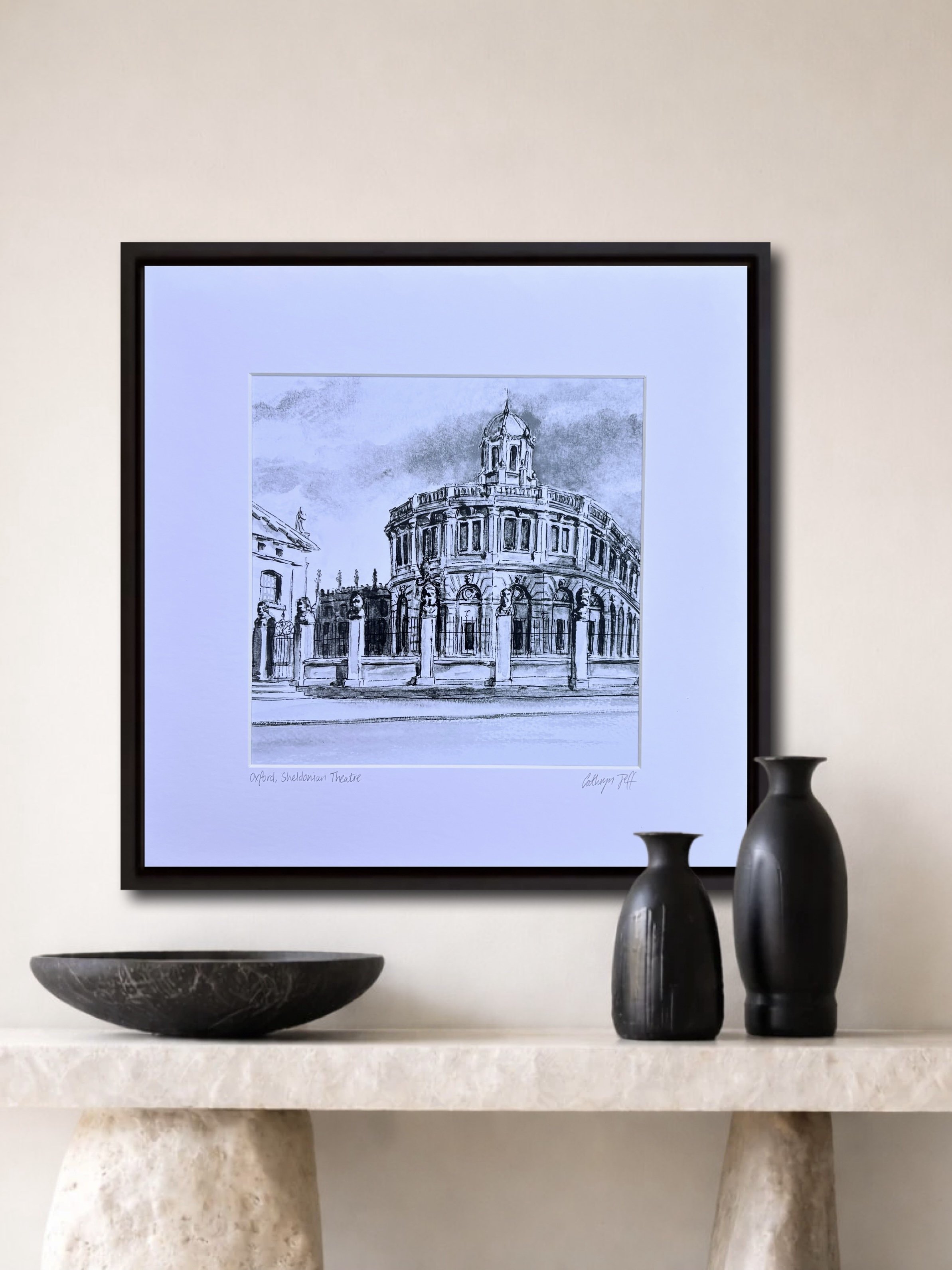 Oxford Sheldonian Theatre Print (B&W)
