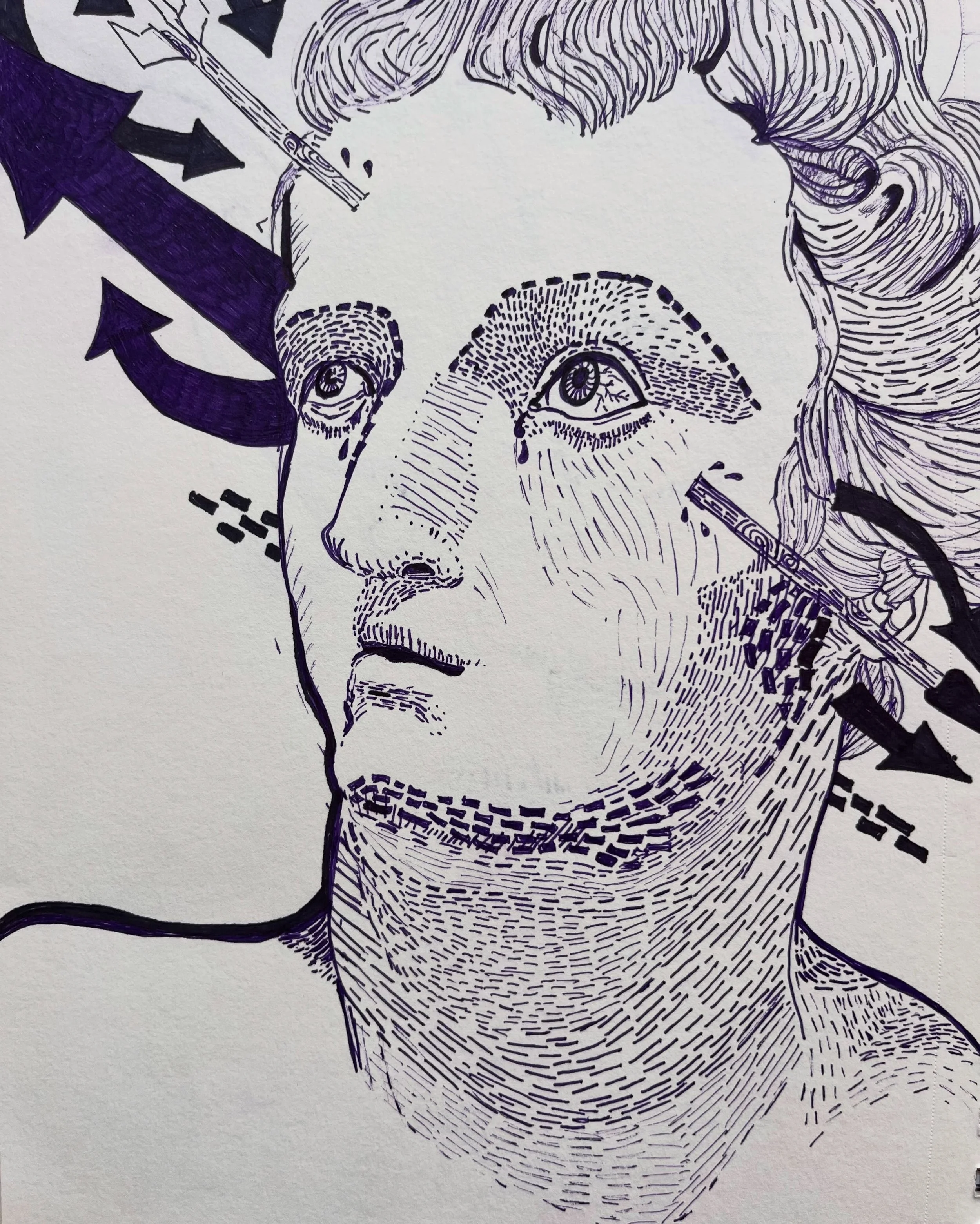 journal page I drew on the amtrak that i liked