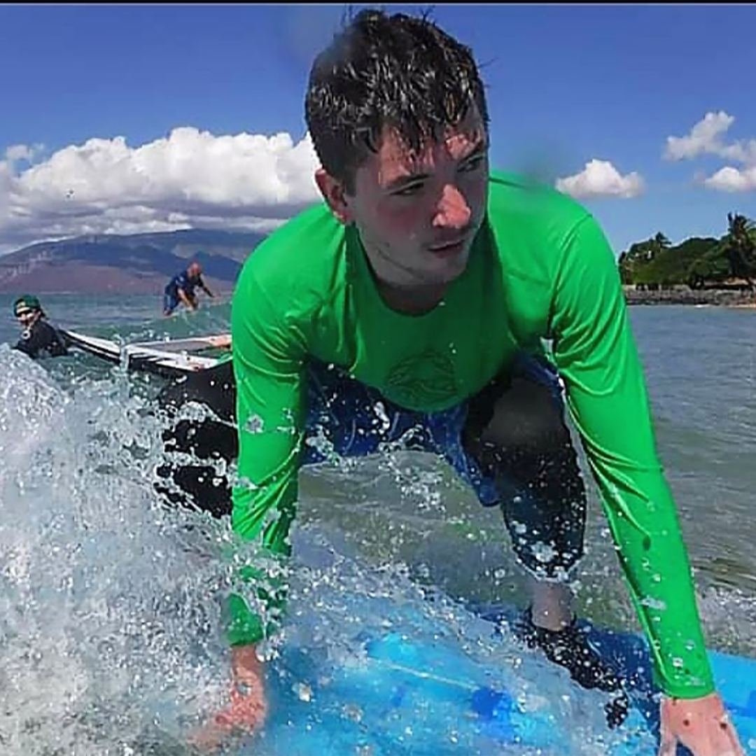 Calm surfing at Camp Koru in Maui.