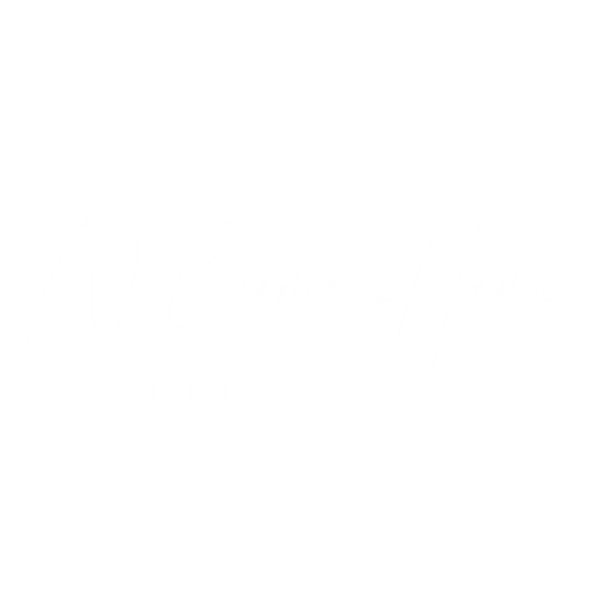 Secondary logo of welcome home interior that is based in Buford, GA