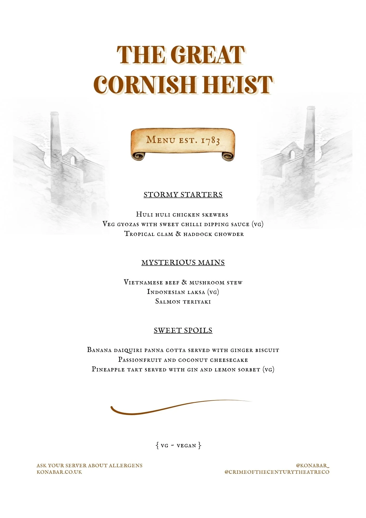 What's On Falmouth - Great Cornish Heist Dinner