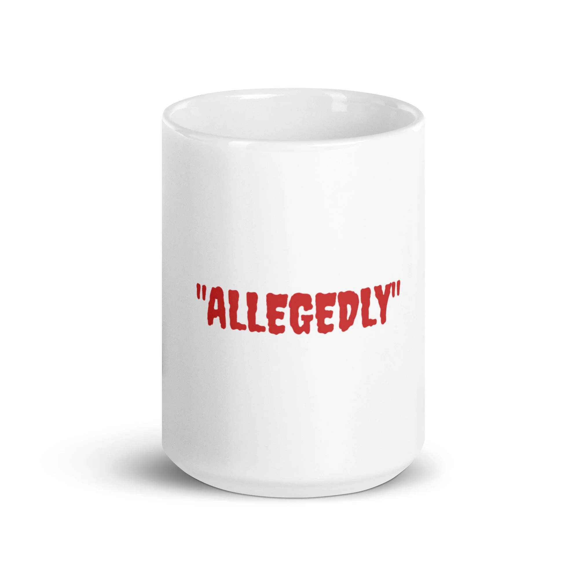 Allegedly White glossy mug