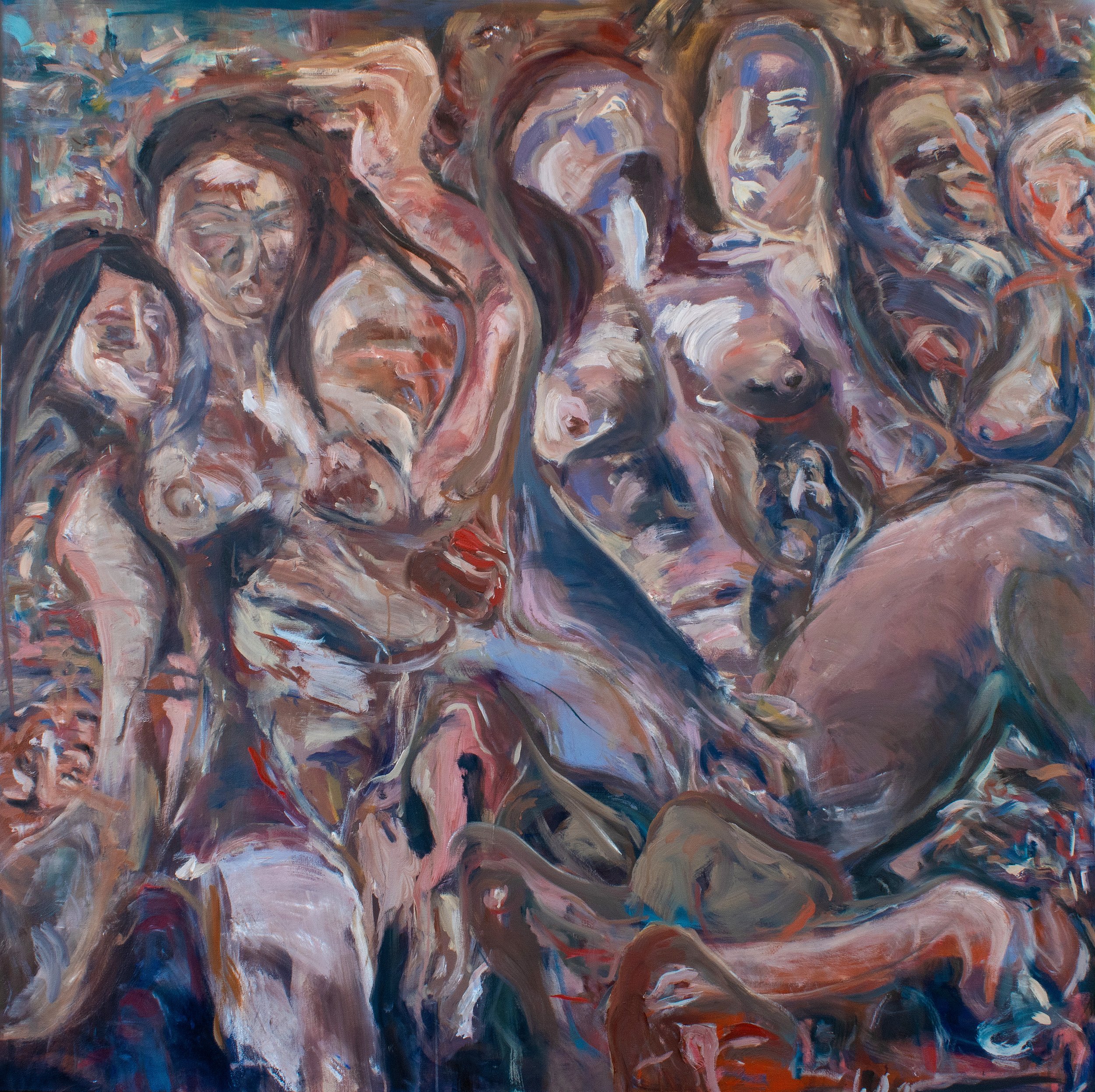 The Shape of Echoes, 2025. Oil on canvas — 48" x 48"
