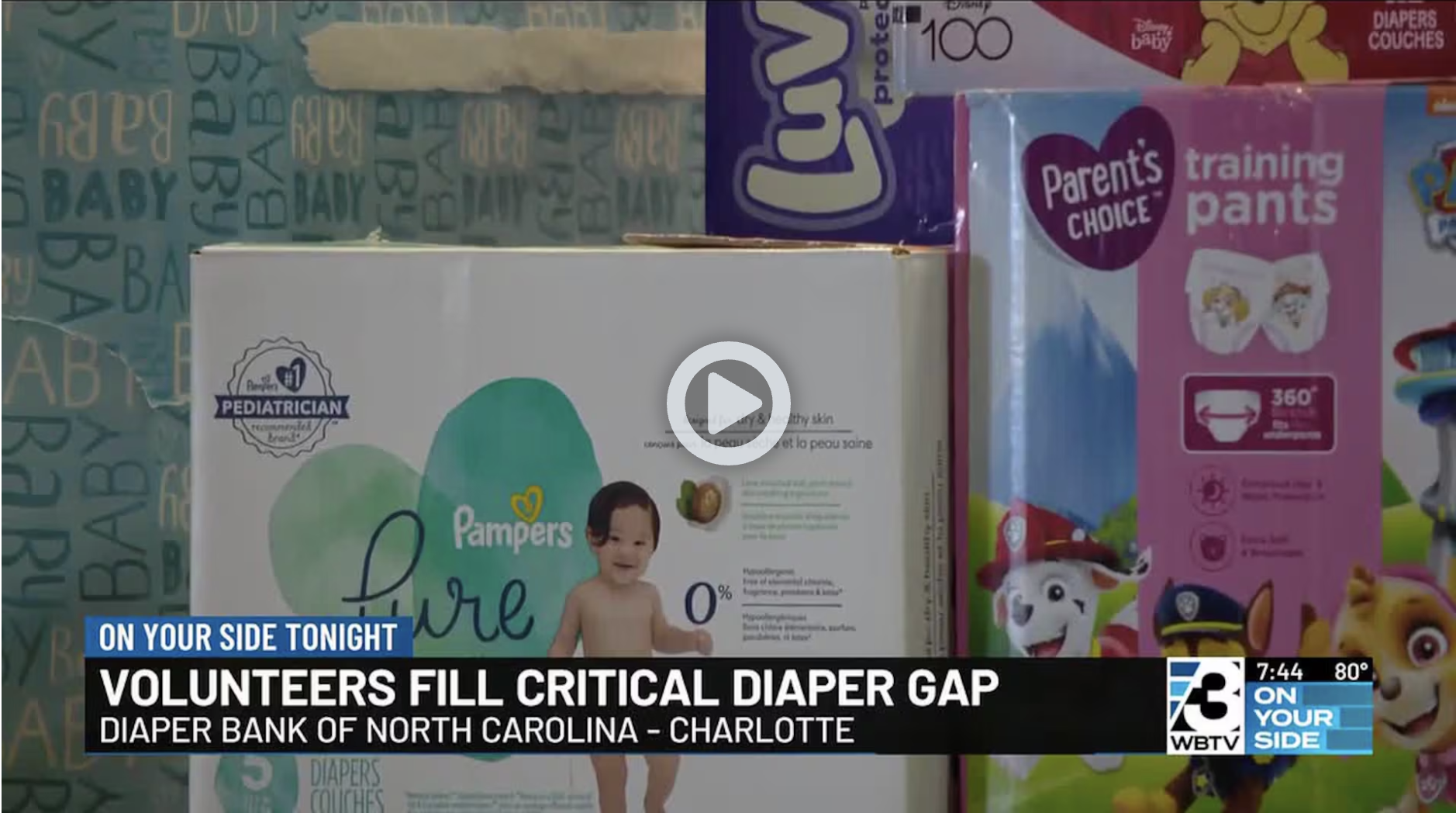 Volunteers in Charlotte help fill critical diaper gap