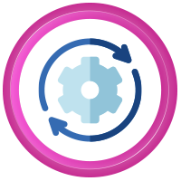 Icon of a bolt with arrows