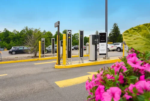 Mackenzie Health gated parking solution by Precise ͵͵ in outdoor parking lot