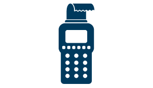 Handheld parking ticket printer icon