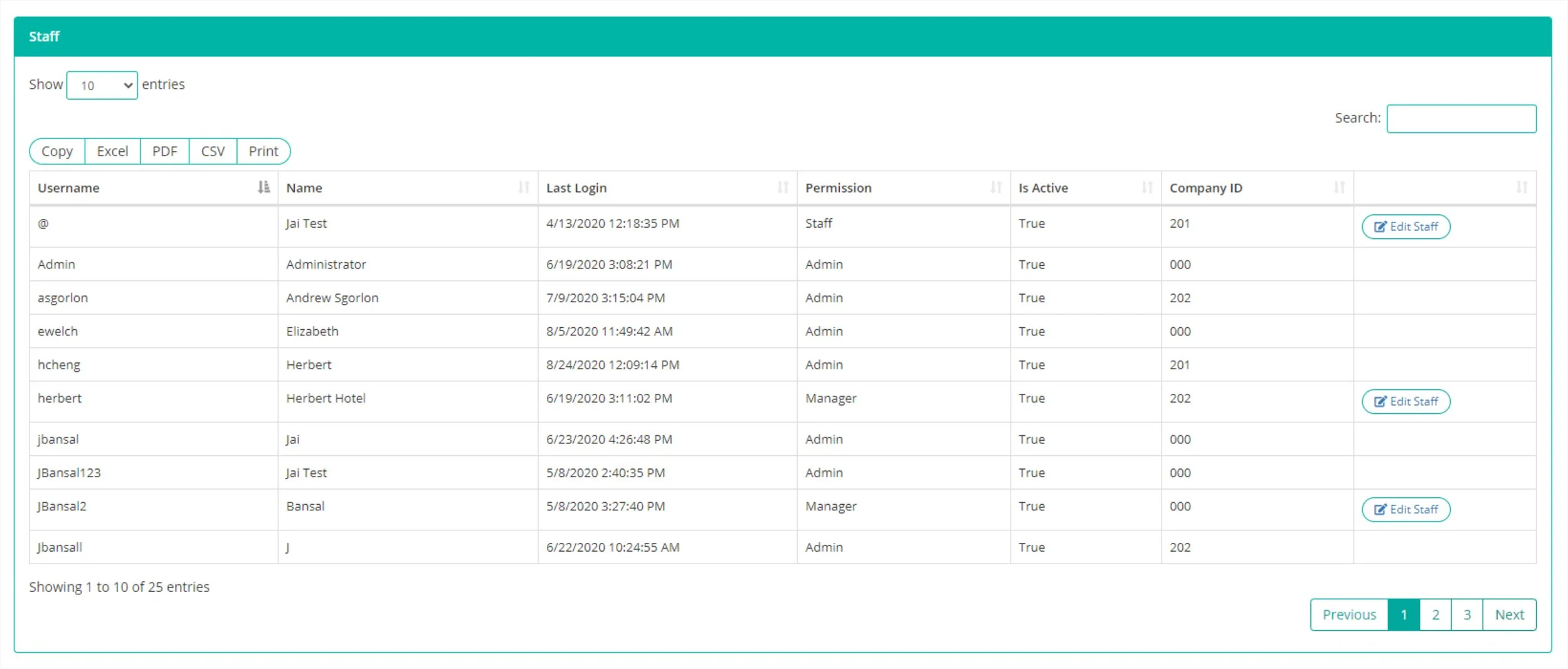 GUEST reservation web platform viewing current users