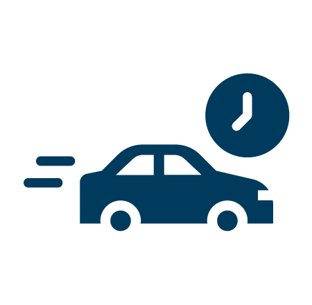 Faster arrival and exit icon