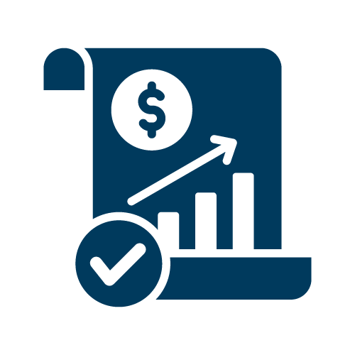 Financial performance report icon