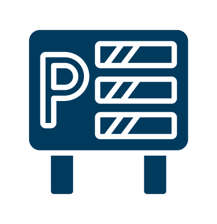 Parking availability sign icon