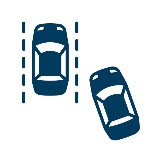 Vehicles directed to open parking spaces icon