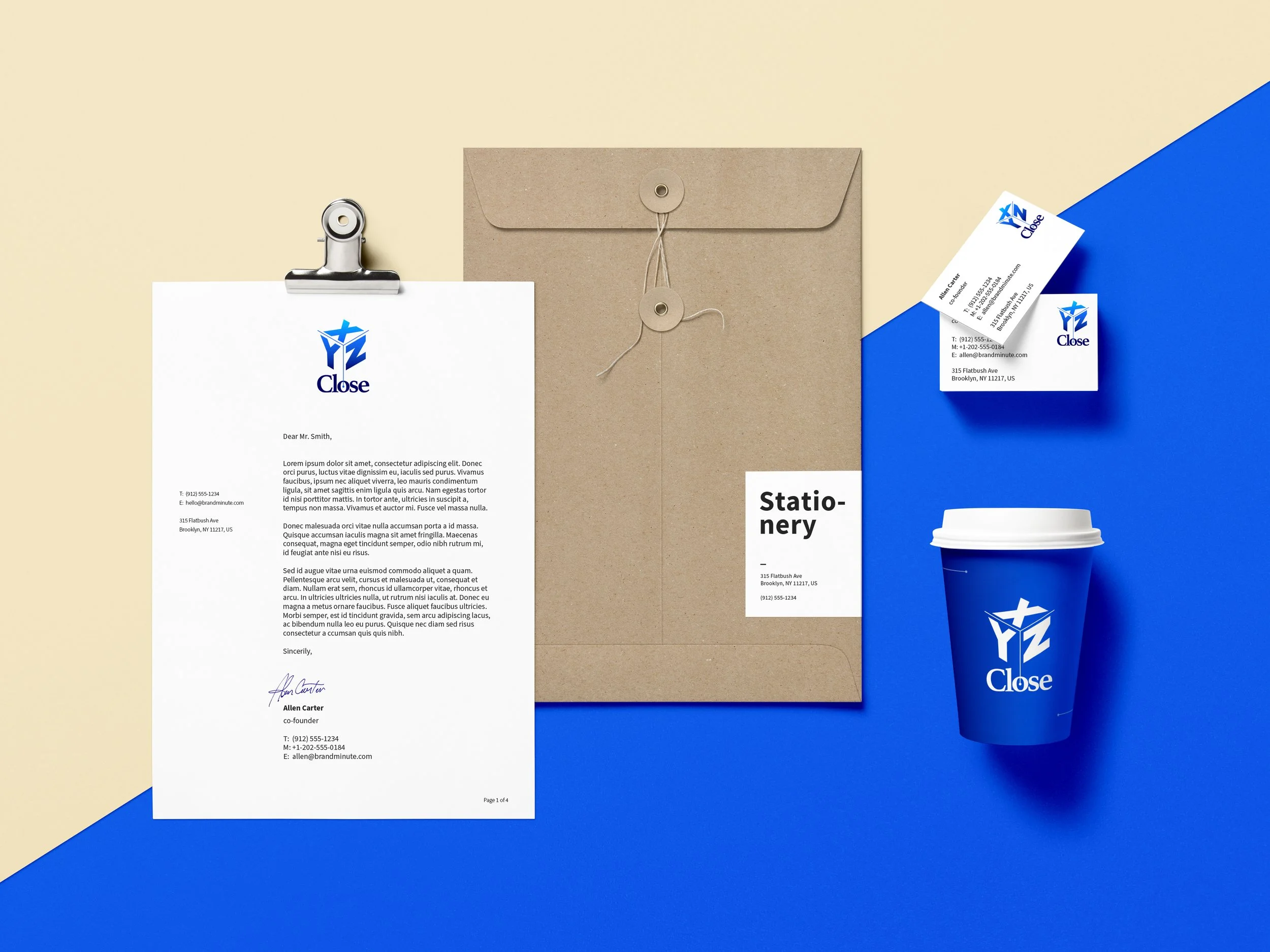 XYZClose - Brand identity & Website development