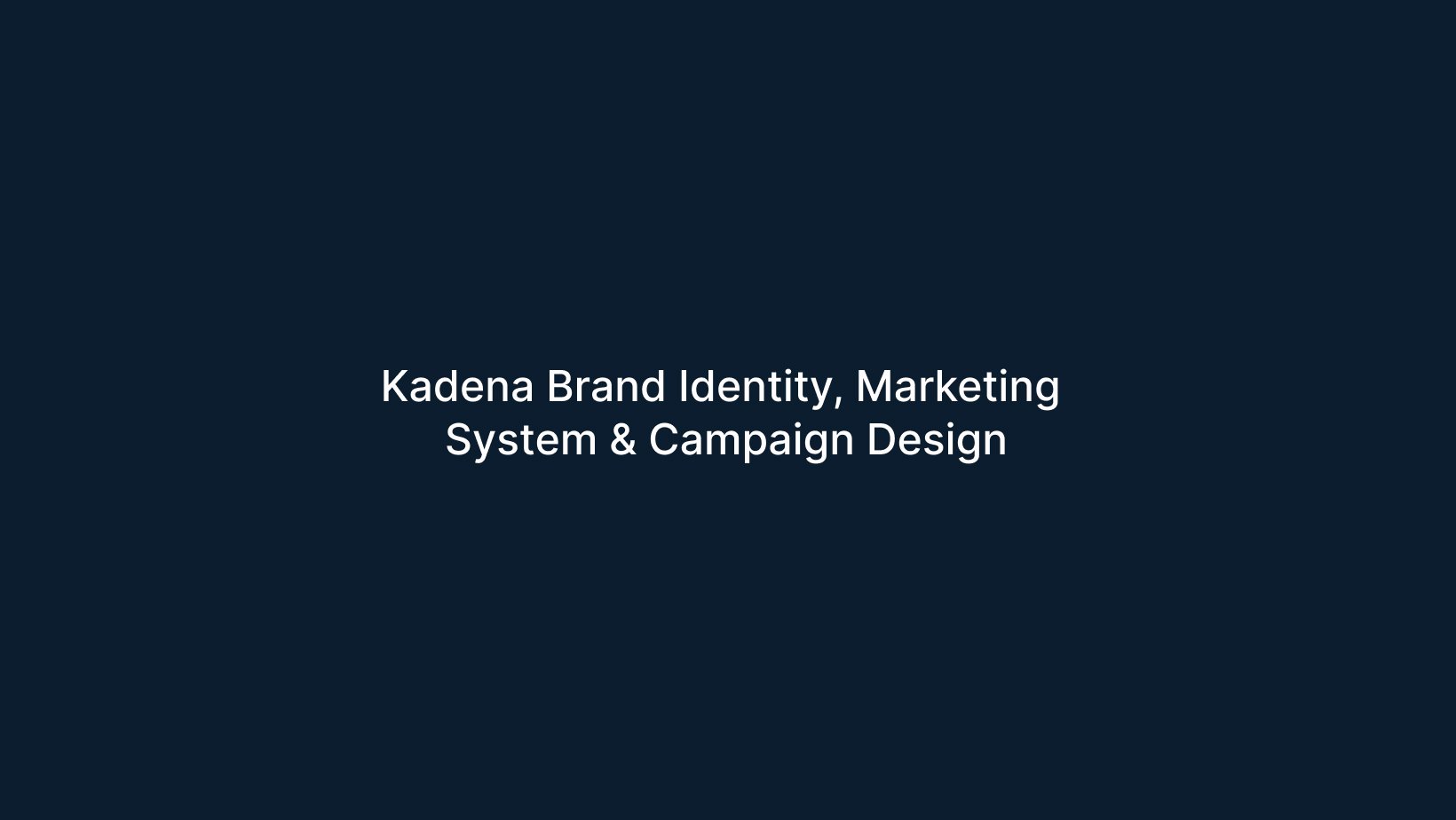 Kadena Rebrand & Brand Application