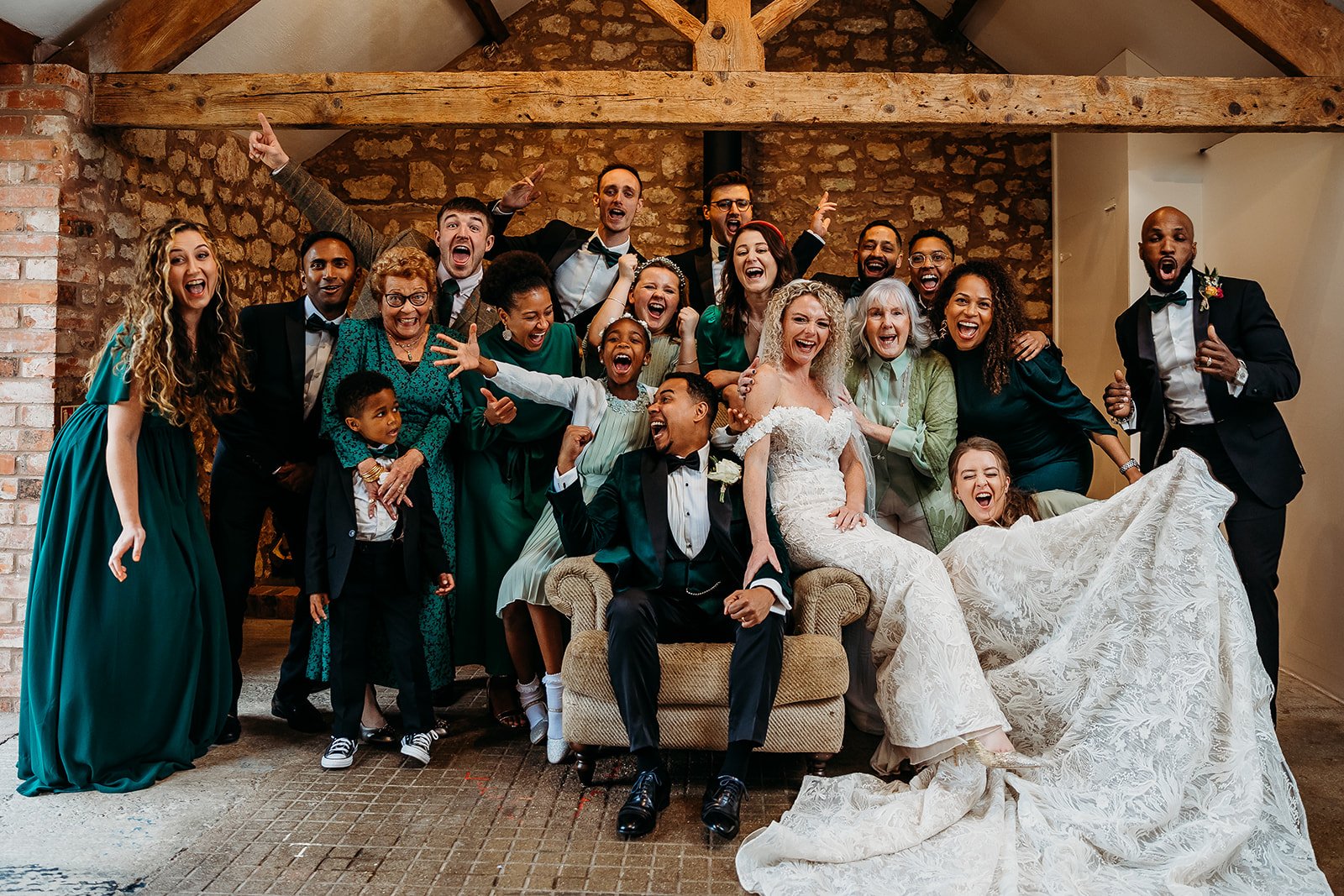 Group photos Quantock Lakes wedding photography