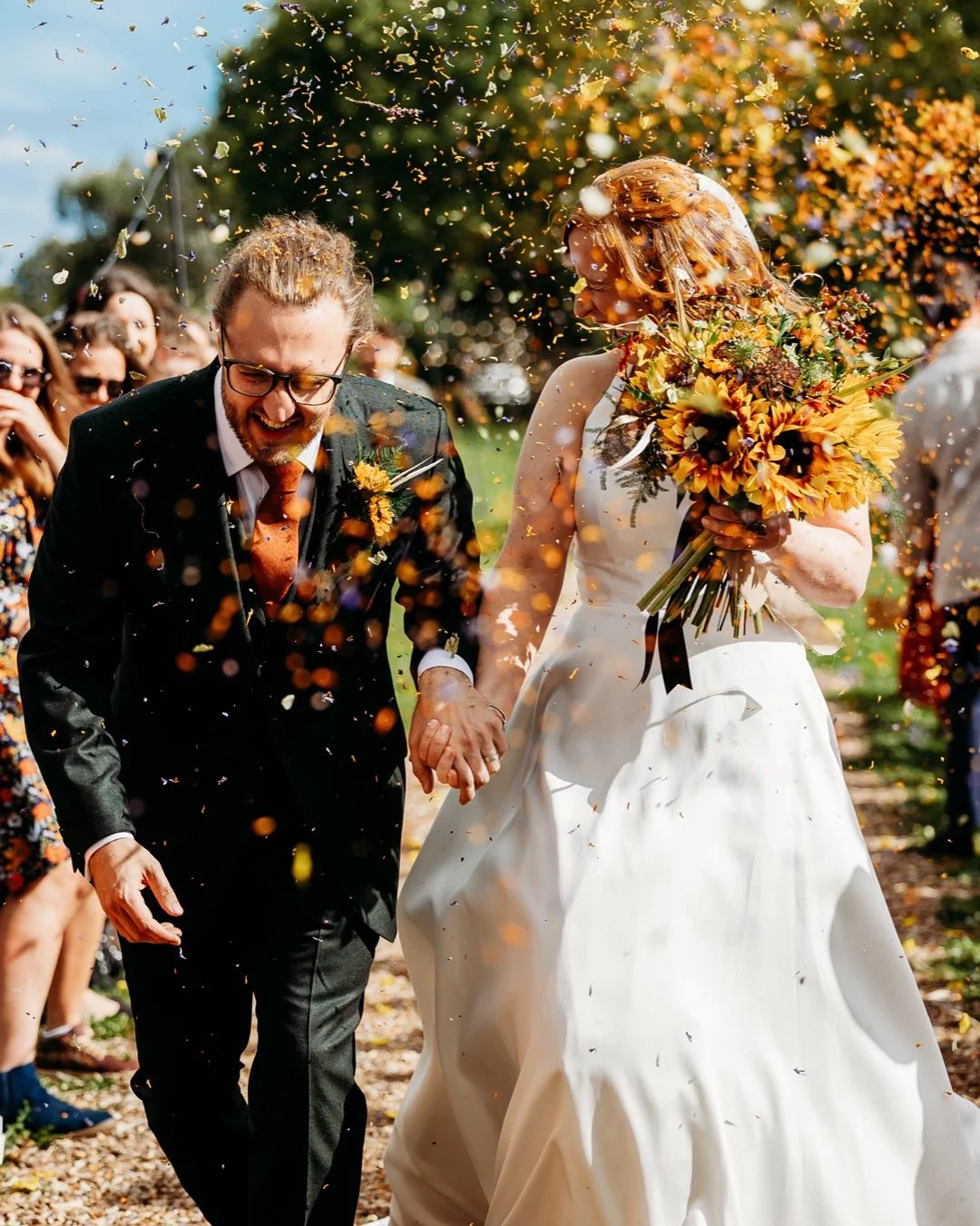 Callum &amp; Fiona absolutely rocked their wedding at Pennard Hill Farm 🤍 🎸Surrounded by friends and family, with half the guests being musicians, the day was filled with music from start to finish. From songs sung during the ceremony to live perfo