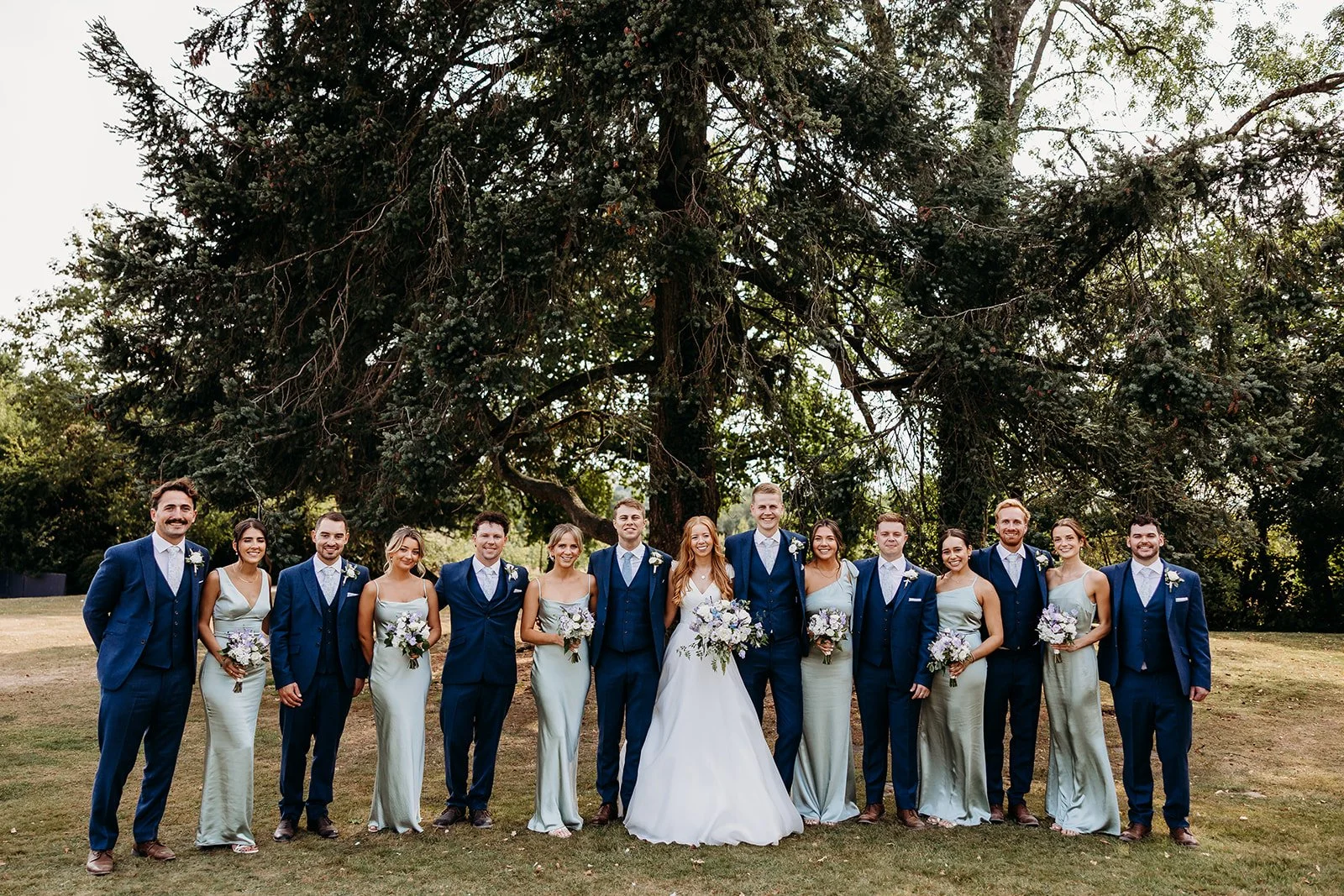 bridesmaids and groomsman at deer park country house