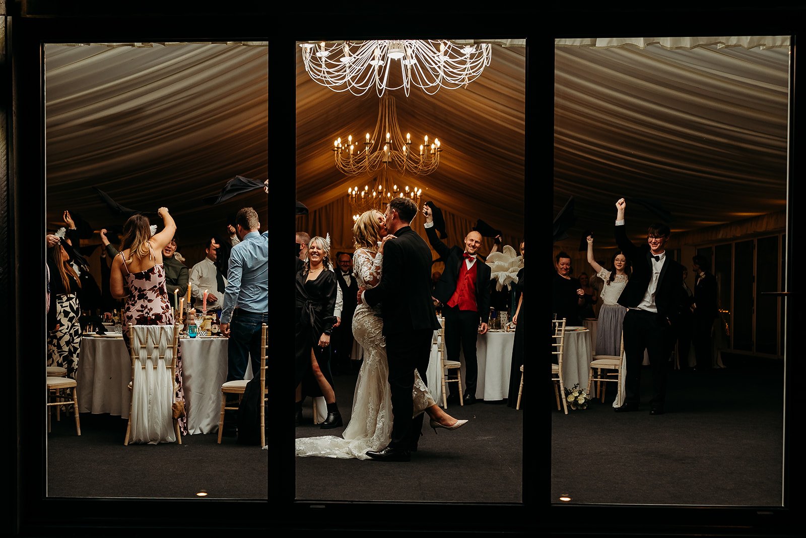 Quantock Lakes wedding photography at night