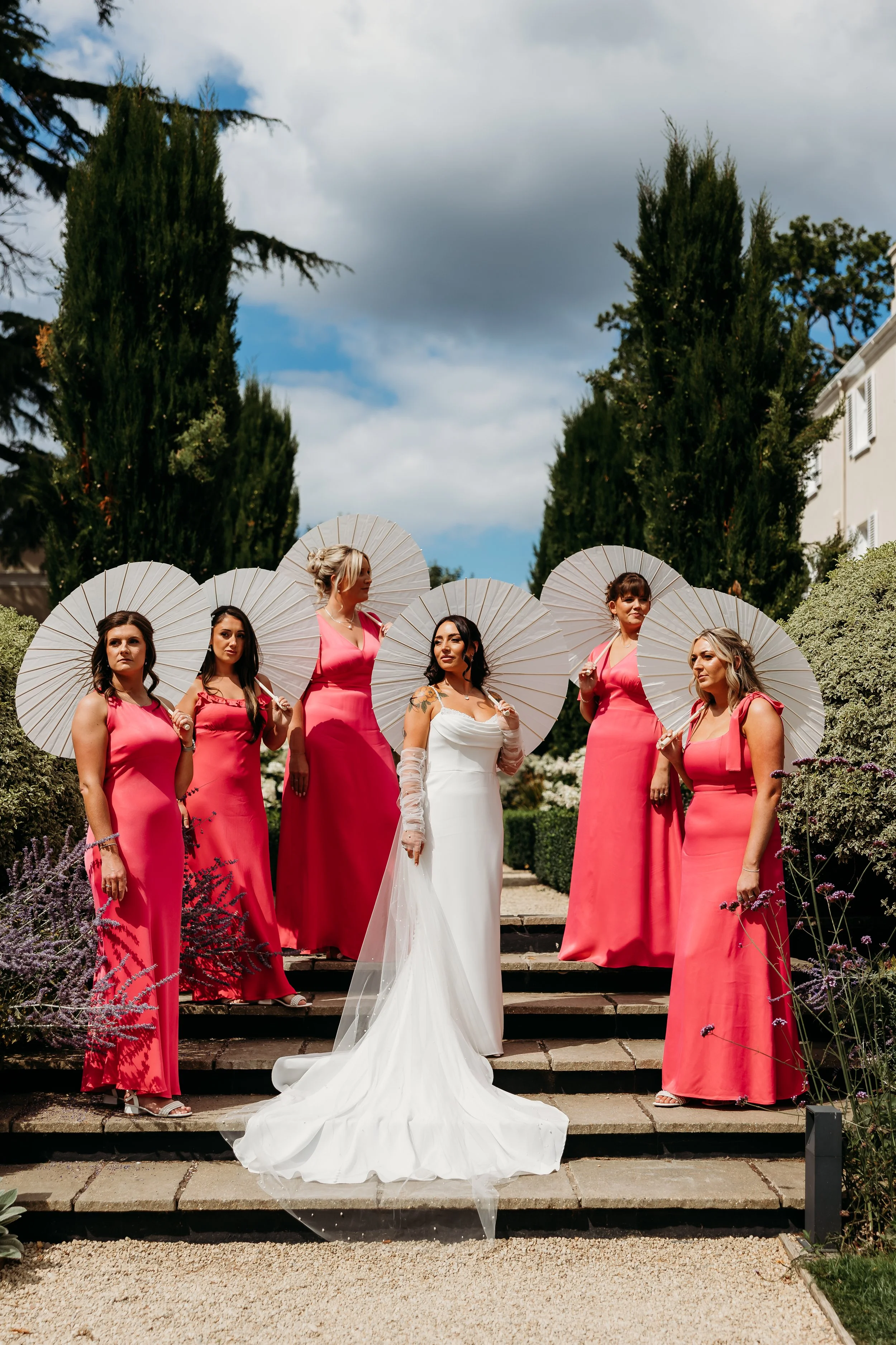 bride and bridesmaids deer park country house