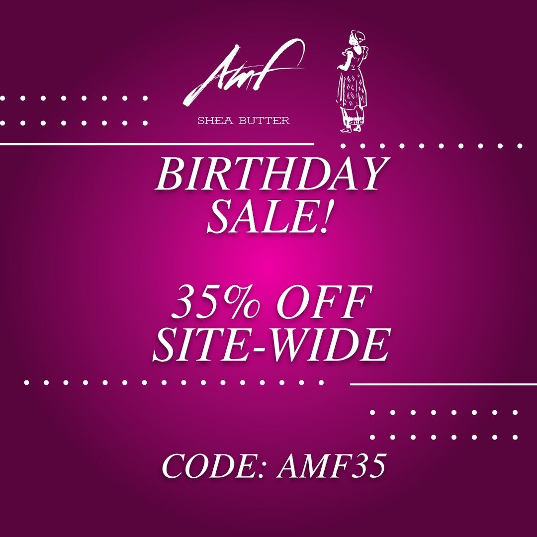 In celebration of AMF and the owner's birthday this week, 35 percent off site-wide. Please use code AMF35 at checkout. Online Only.

Code valid until 7/19/21 at 11:59pm EST. Please allow three business day for products to ship! Butter stock up!

#two