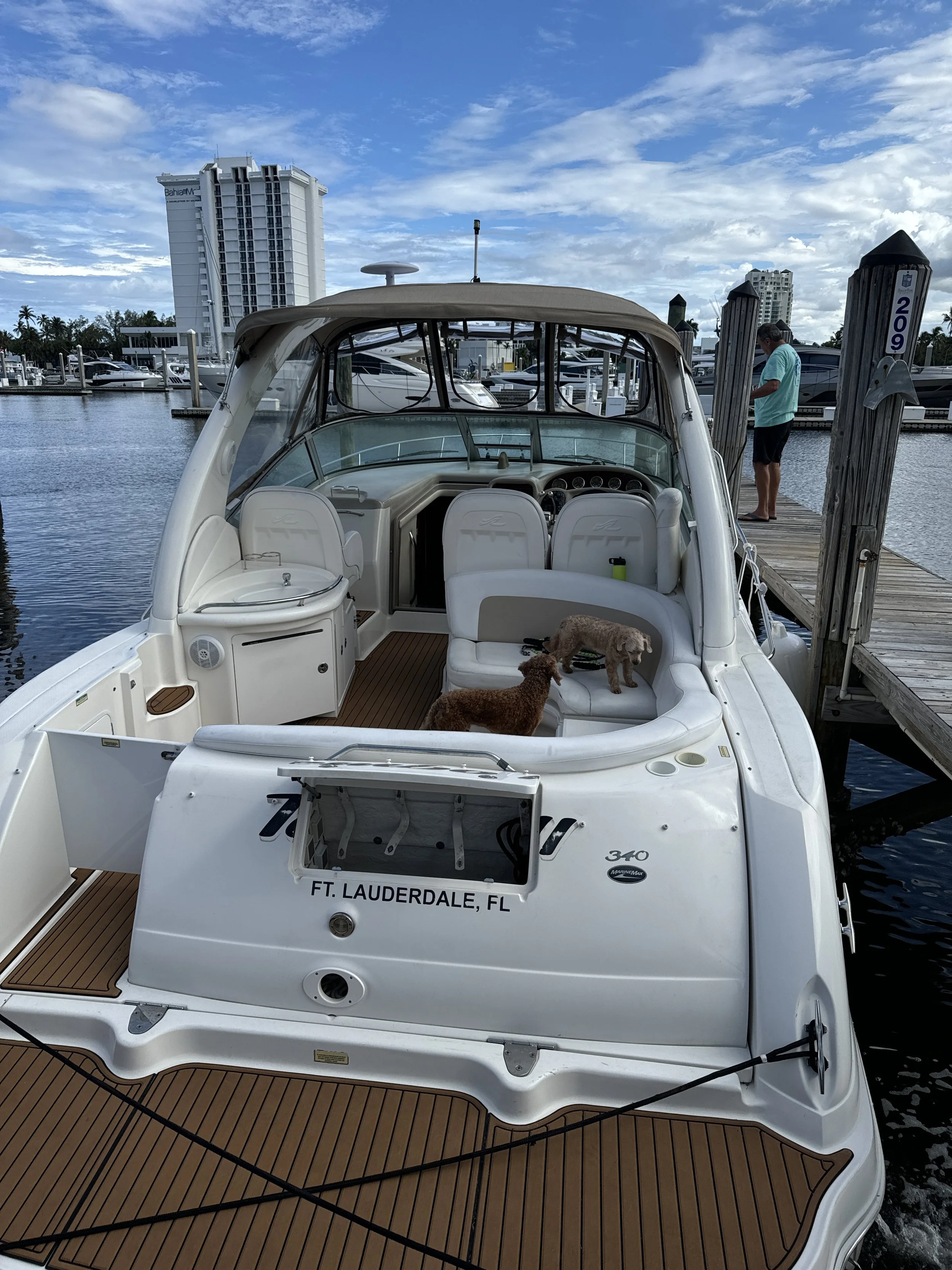 First stop: Hall of Fame Marina, Fort Lauderdale