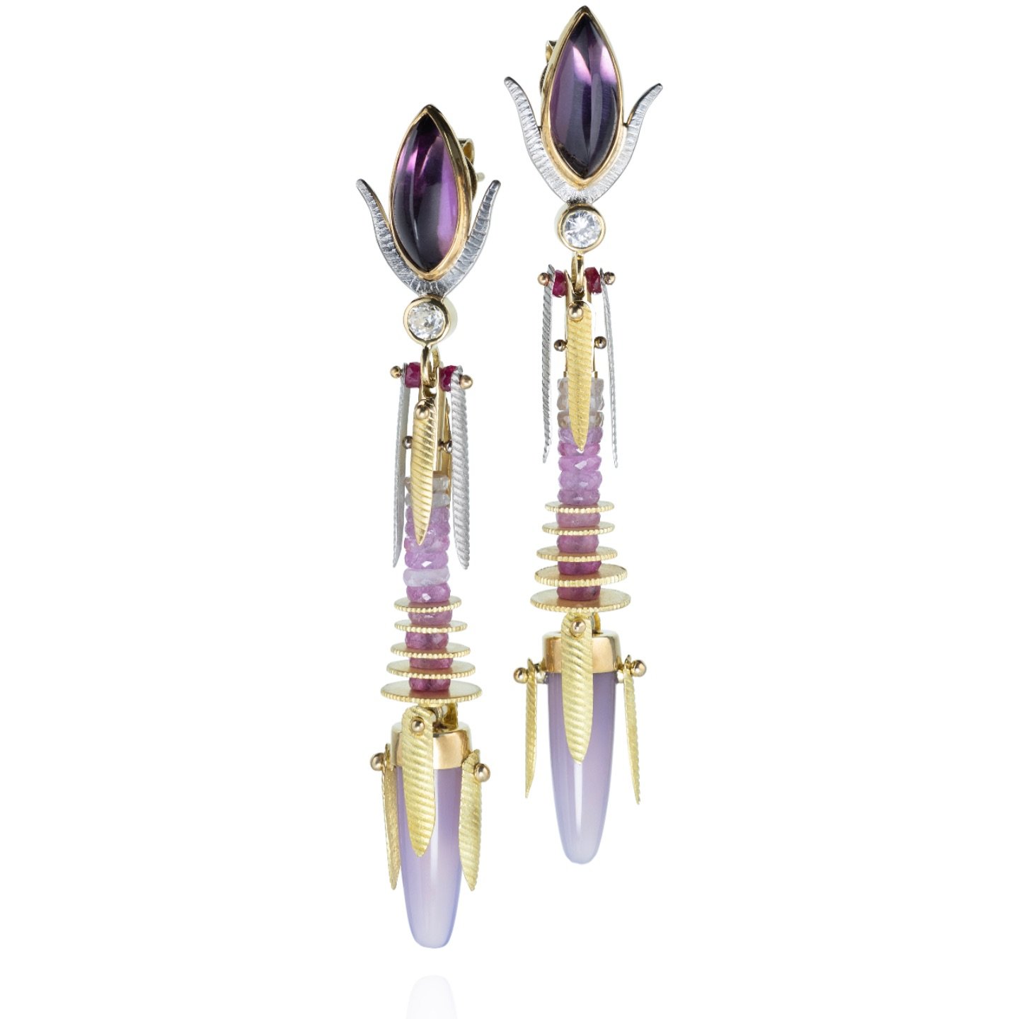 Earrings in: 22k, 18k, Platinum,Amethyst, Sapphire, Indonesian Purple Chalcedony, (repurposed) Brilliant cut White Diamonds
*
*
*
*
*
#michaelboydjewelry #michaelboydstudio #earringshandmade #goldandjewels #diamonds #texture #goldjewelry #artjewelry
