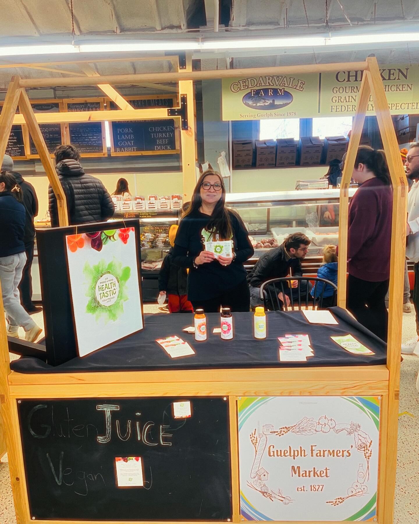 Find us at the @guelphfarmersmarket Saturdays from 8:00 AM - 1:00 PM 🥤 

Freshly stocked with cold-pressed juices 💫