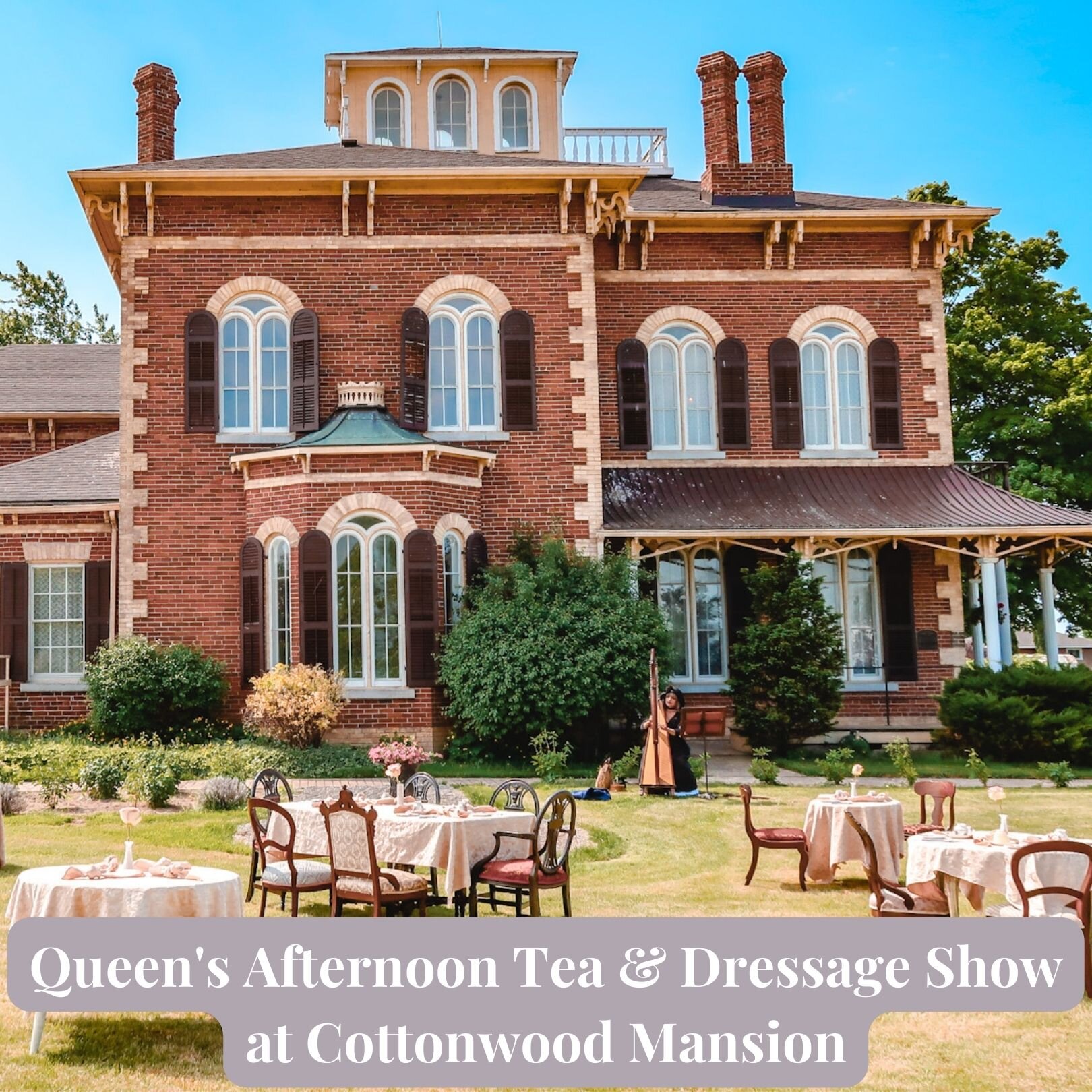 June 10th, 2023
Celebrate the life of Her Majesty Queen Elizabeth II at this exciting new event, Cottonwood Mansion's Queen's Commemorative Afternoon Tea. Enjoy an exciting dressage show on the grounds in honour of the Queen's love for horses, explor