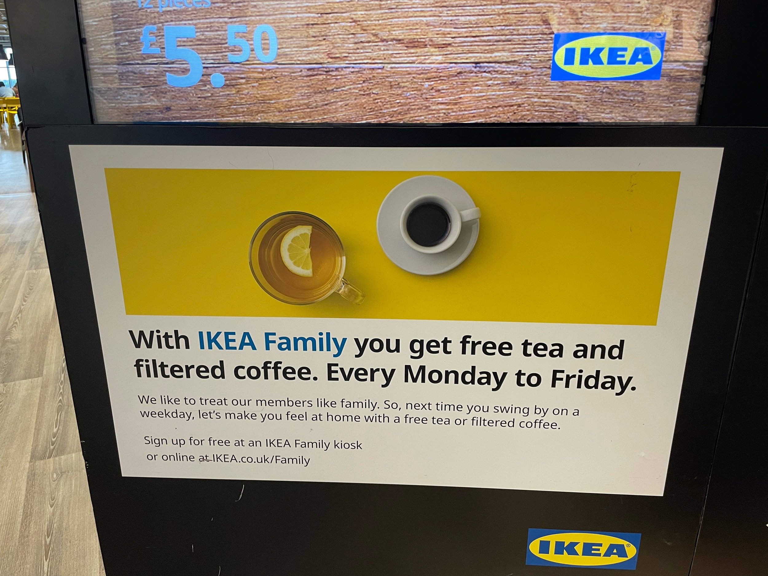  Free coffee at IKEA as part of IKEA Family 