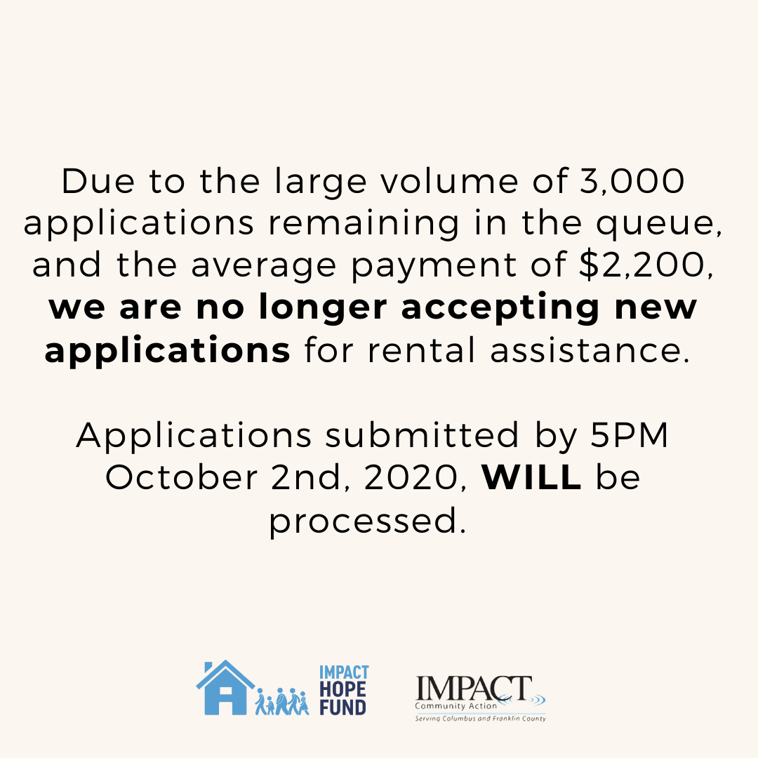 IMPACT Community Action HOPE FUND CURRENTLY AT CAPACITY IMPACT 