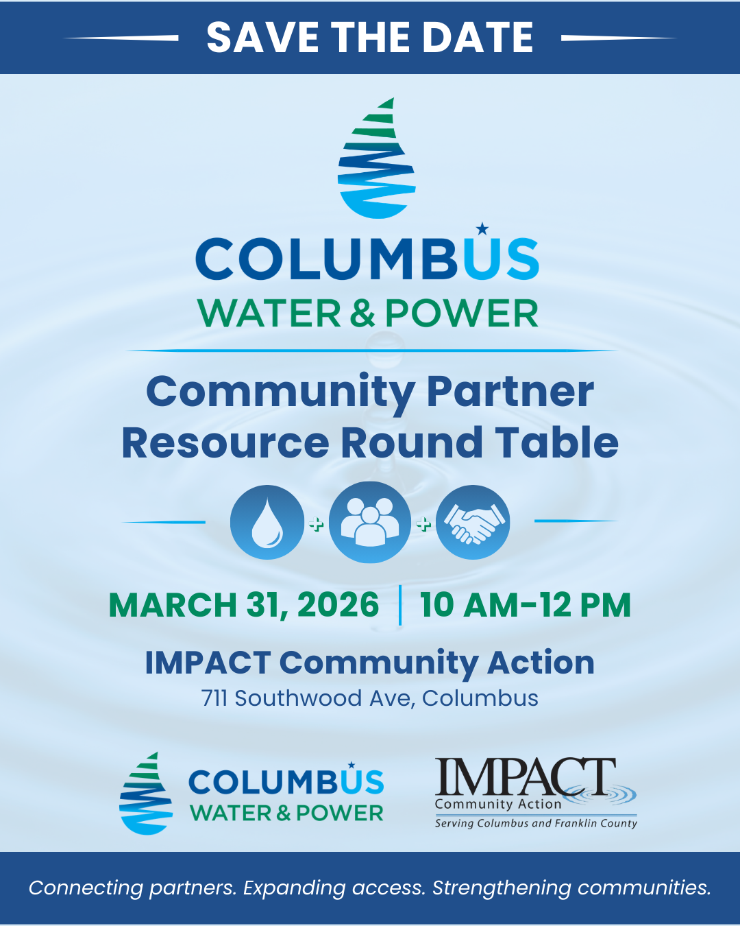 March 31st, 2026: Columbus Water &amp; Power’s Community Partner Resource Round Table