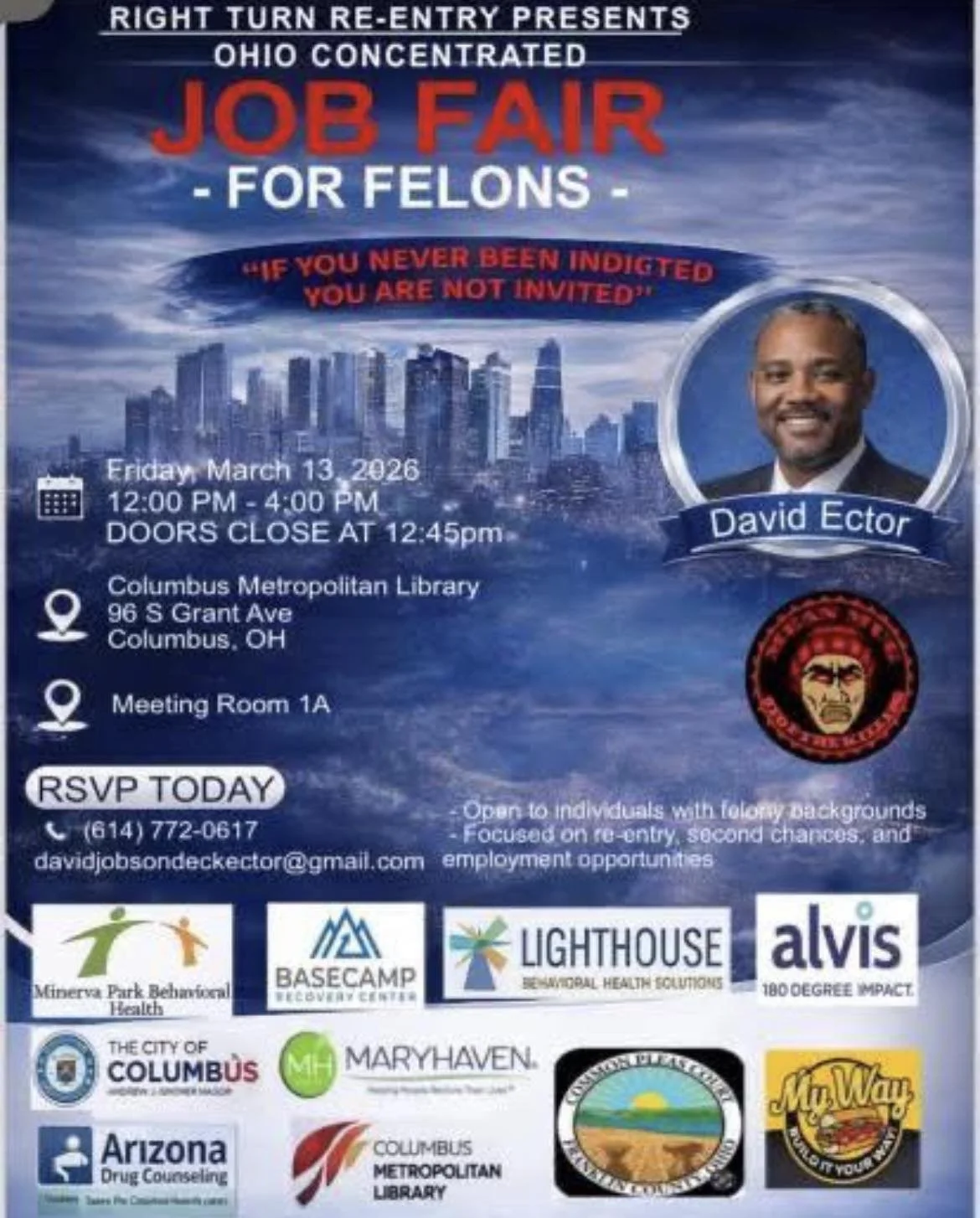 March 13th, 2026: Job Fair for Felons