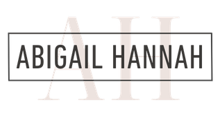 Logo with the initials A, H, and the name Abigail Hannah.