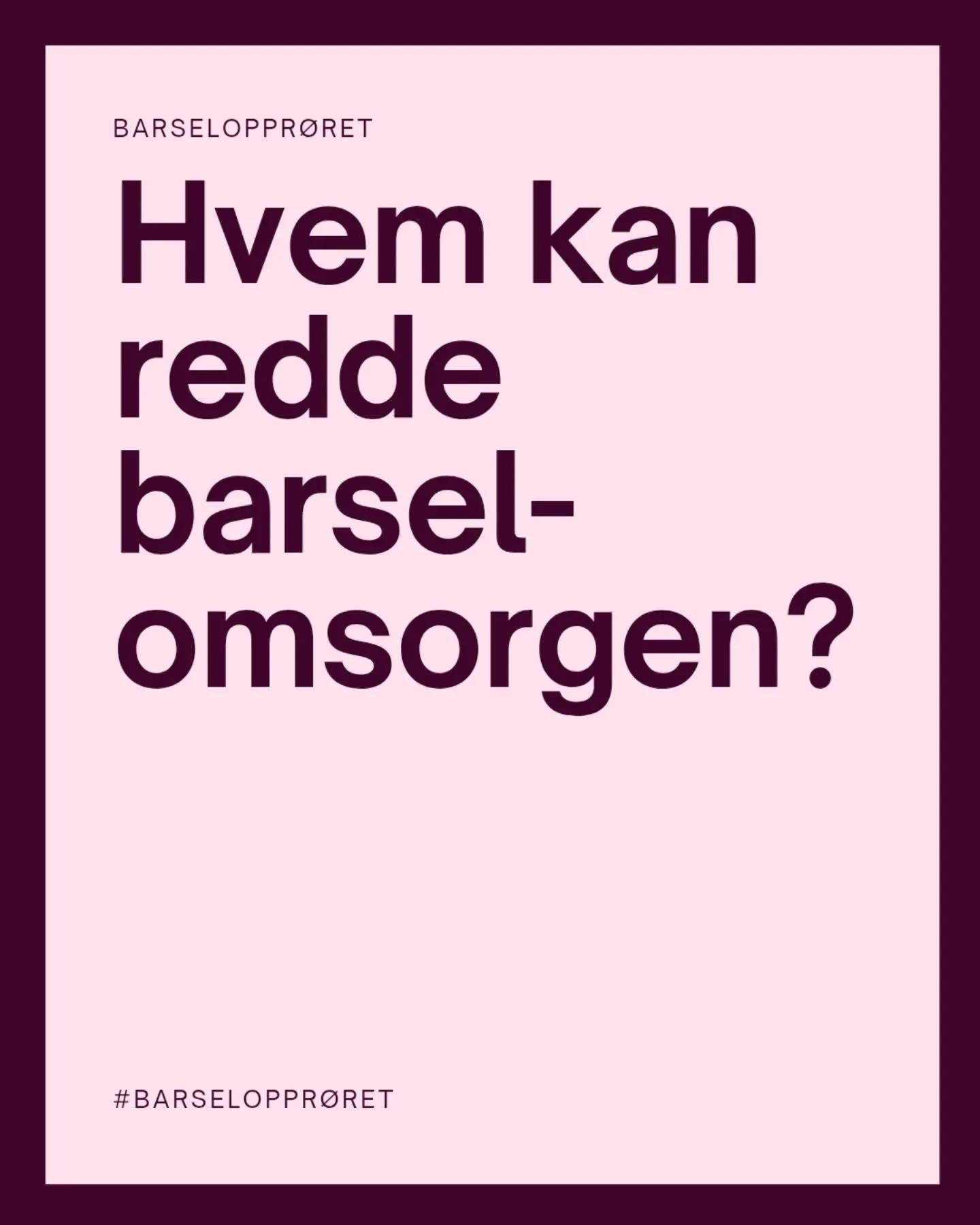 Samtidig som barselomsorgen p&aring; sykehusene bygges ned, vil ikke regjeringen gj&oslash;re det som er n&oslash;dvendig for &aring; styrke barselomsorgen i kommunene. Begrunnelsen er som alltid ressurser. Men har vi egentlig r&aring;d til &aring; l