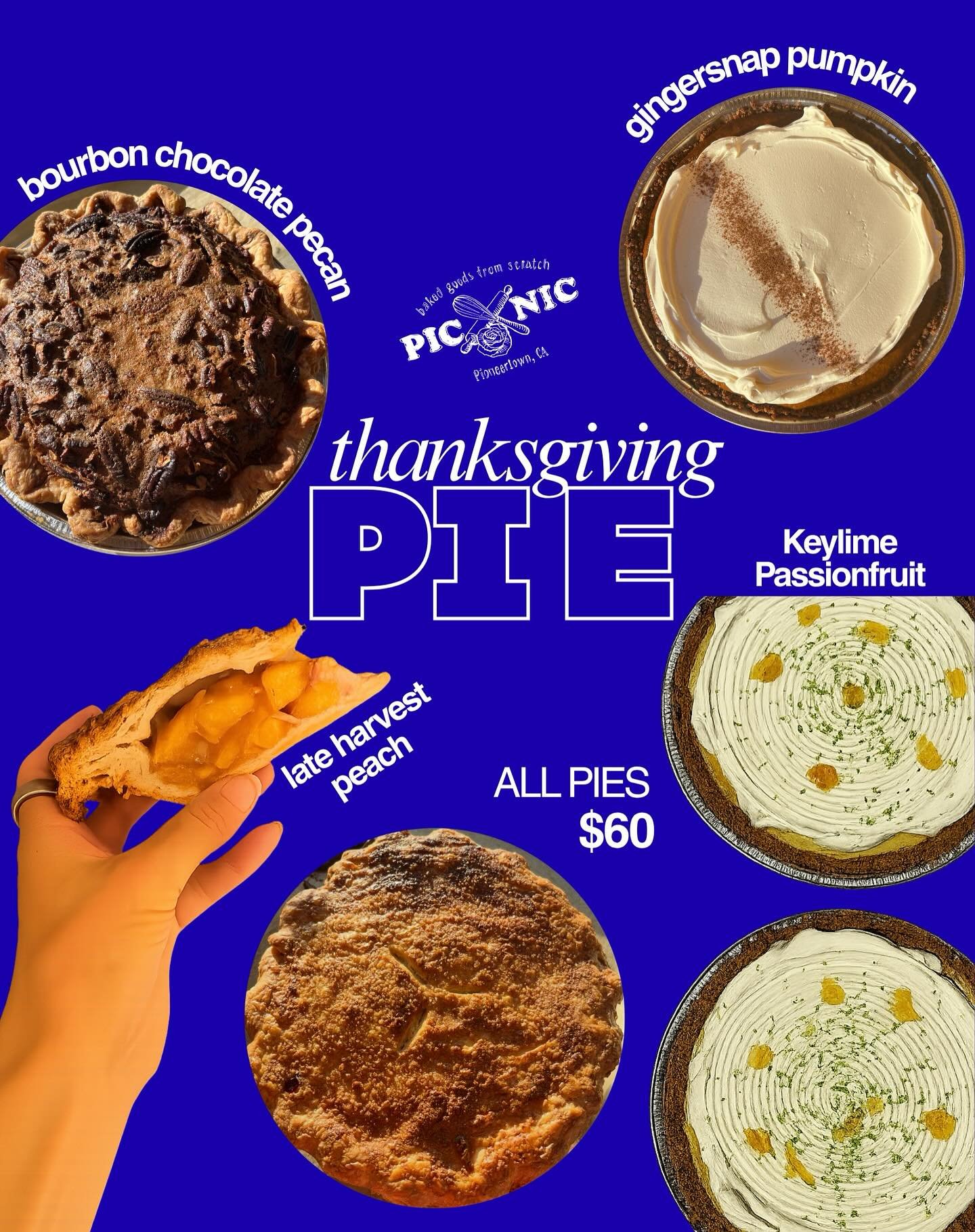 THANKSGIVING MENU AND PRE ORDER IS NOW LIVE TEAM! Link in bio. On the menu this year - Bourbon Chocolate Pecan, all butter crust, heavy on the bourbon, good whack of salt in the chocolate layer for balance - she&rsquo;s a Derby Pie and so delish and 