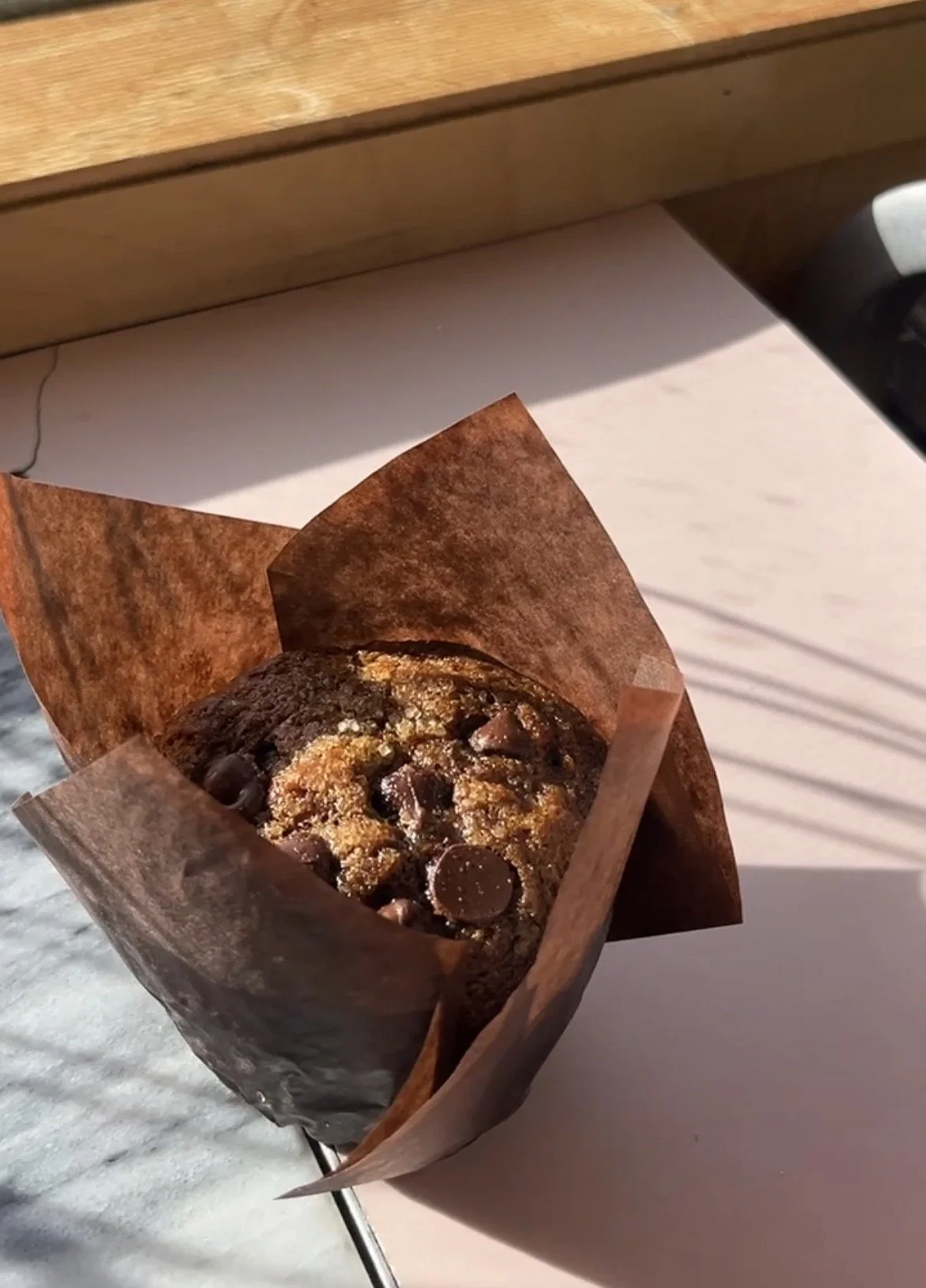 Browned Butter Pumpkin Choc Chip muffins