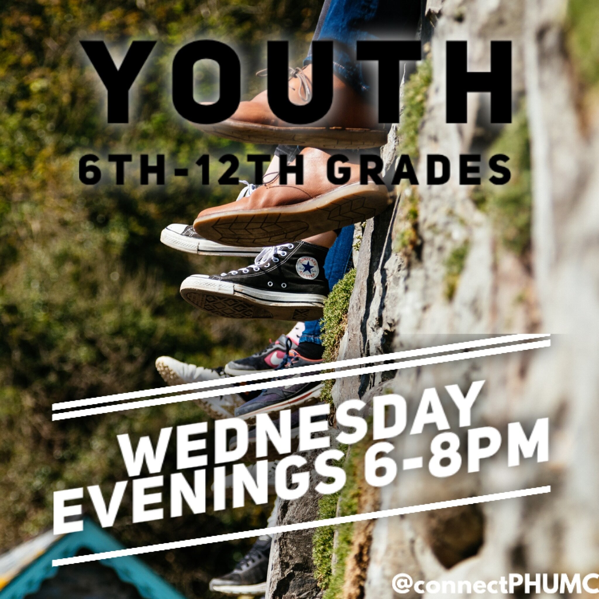 Youth Ministries  6th-12th grades ✝️ Wednesday&rsquo;s 6-8pm &bull; Sunday&rsquo;s 5-7pm &bull;There are two opportunities within the week for the youth to connect. On Sunday nights, the youth are welcome to come from 5-7pm for a discipleship lesson 